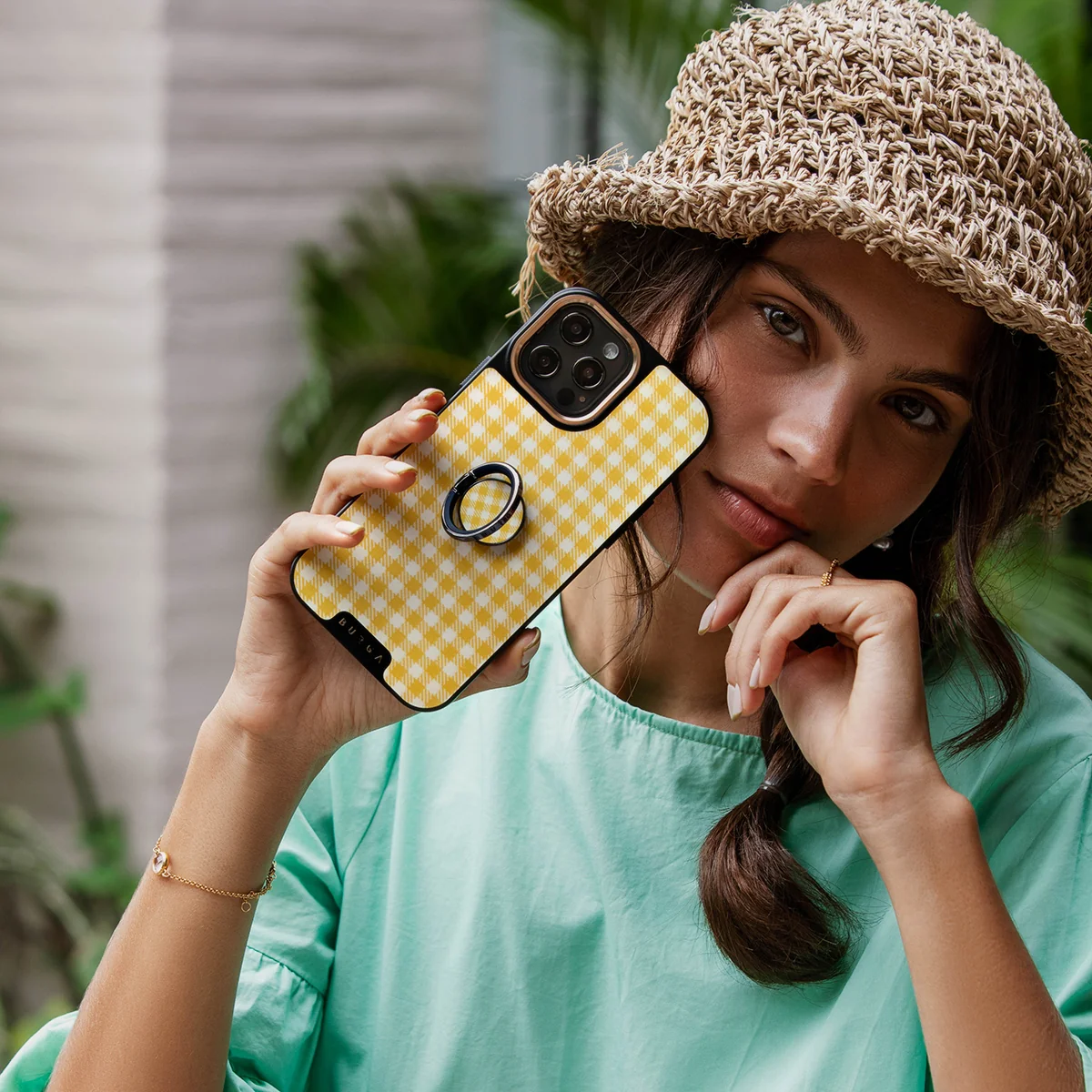 Tuscan Sun - Yellow Plaid iPhone 11 Pro Max ケース