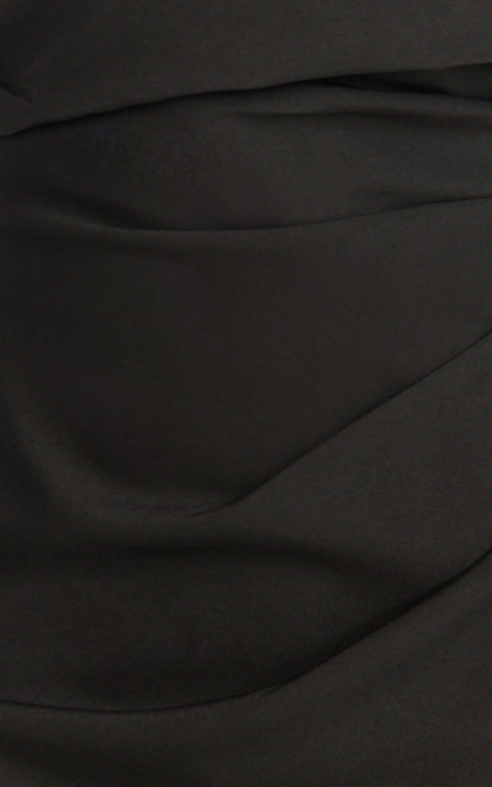 Pearce Maxi Dress - Gathered One Sleeve Bodycon Dress in Black