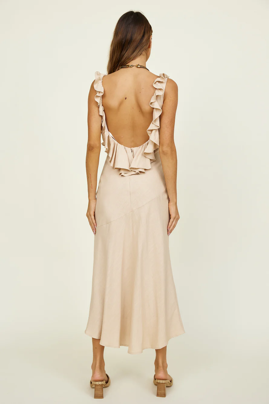 Island Dreaming Maxi Dress Beige