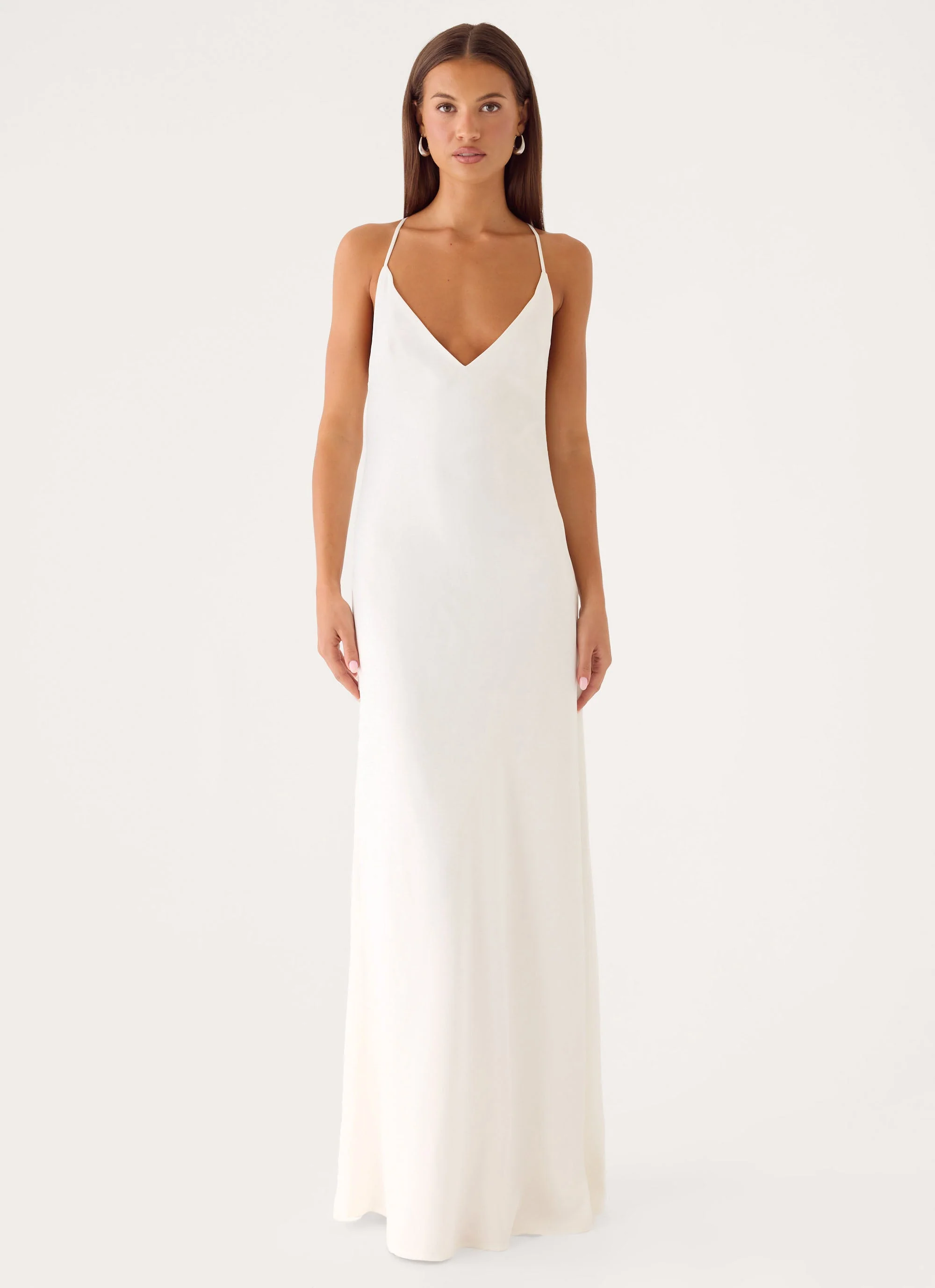 Bailie Maxi Dress - White - luluinthesky