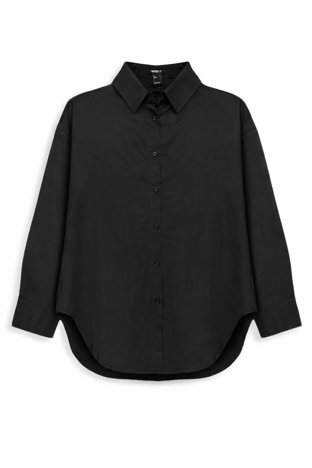 Long Sleeve Oversized Poplin Top