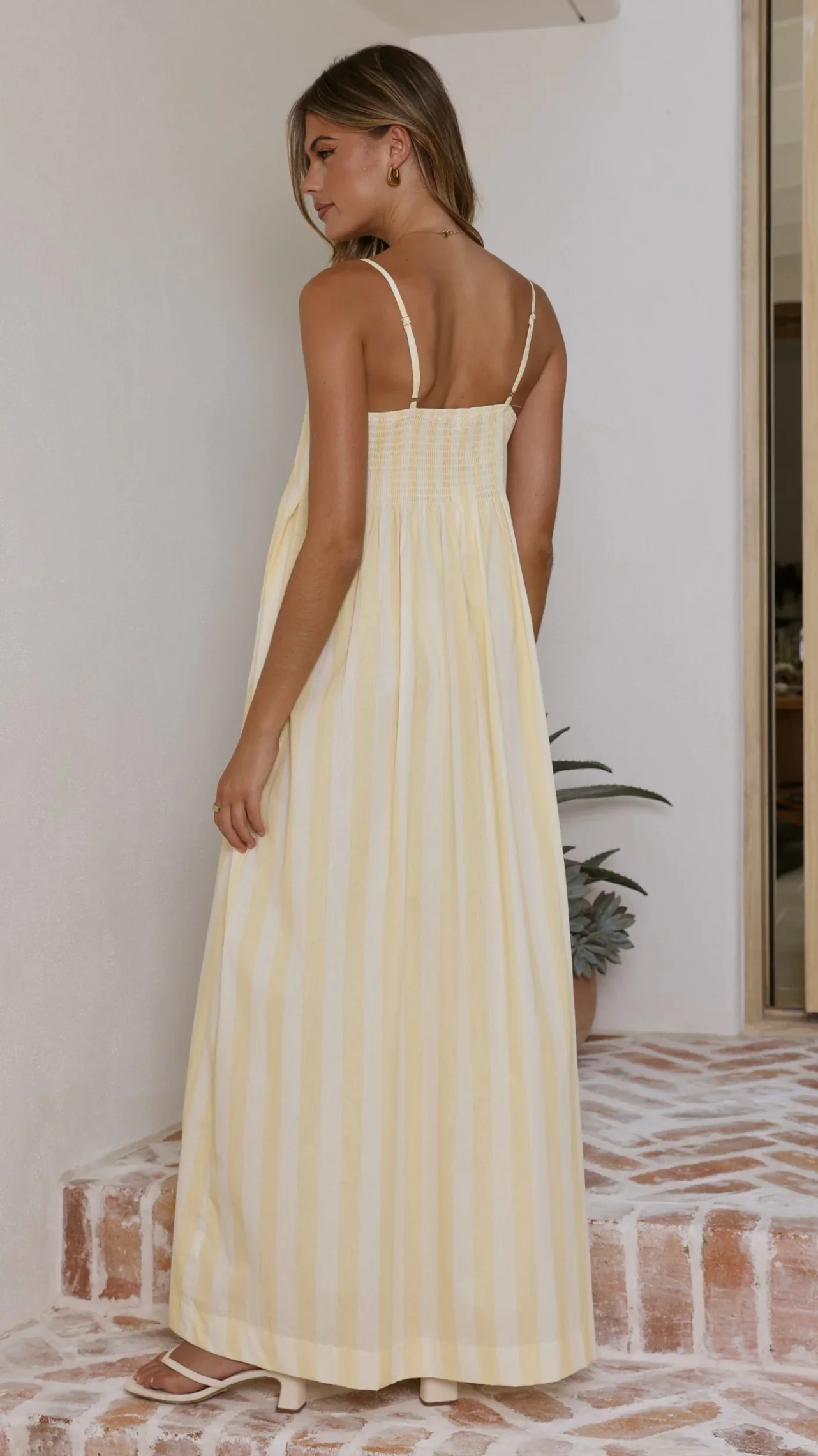Pippa Maxi Dress - Yellow Stripe