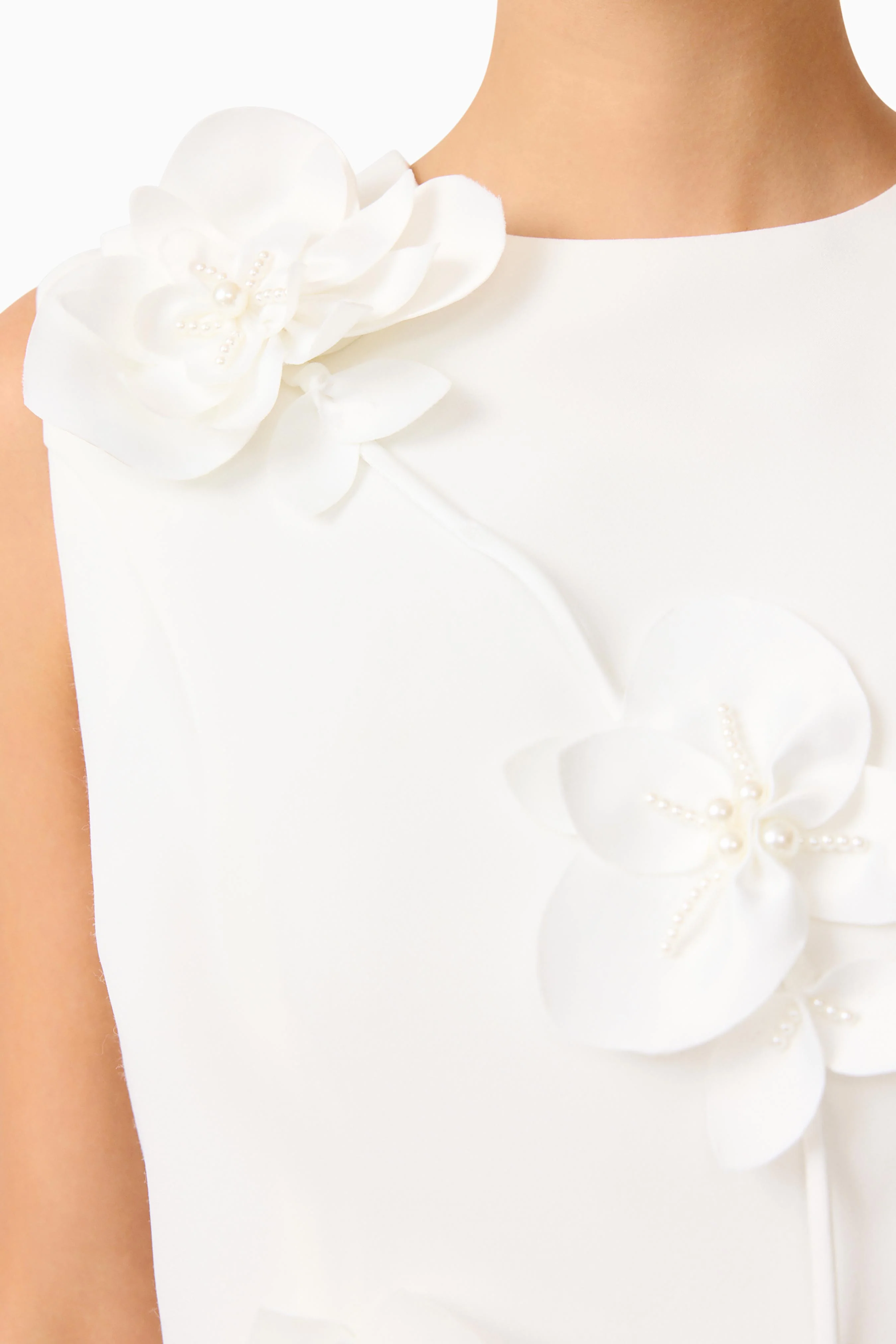 Reina Applique Mini Dress Dress White