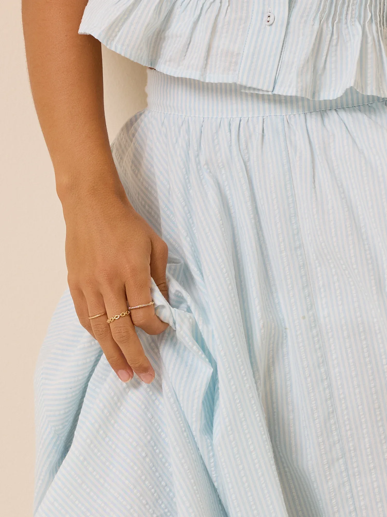 Matilda Stripe Midi Skirt - luluinthesky