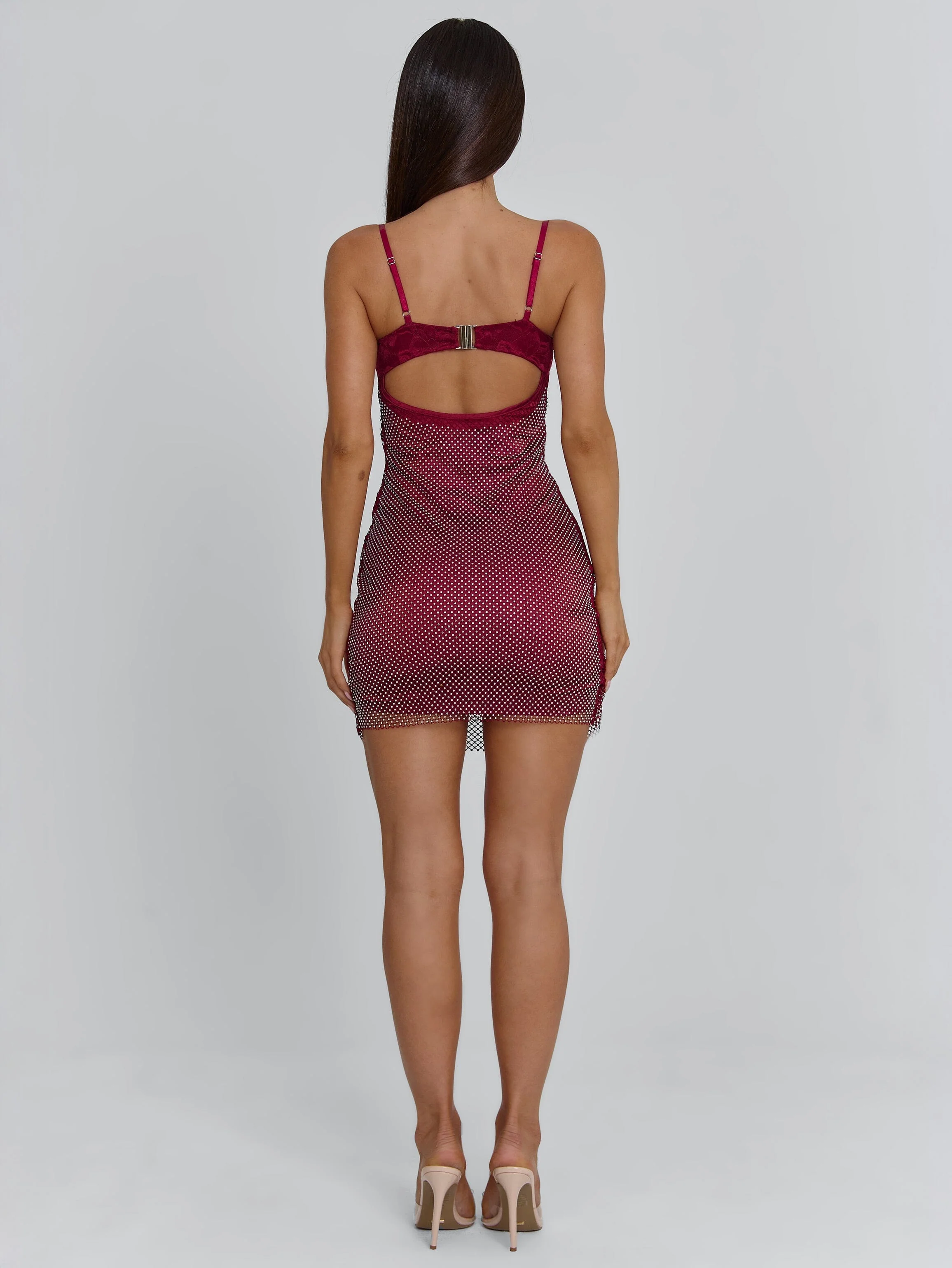 Bonjour Mini Dress Burgundy