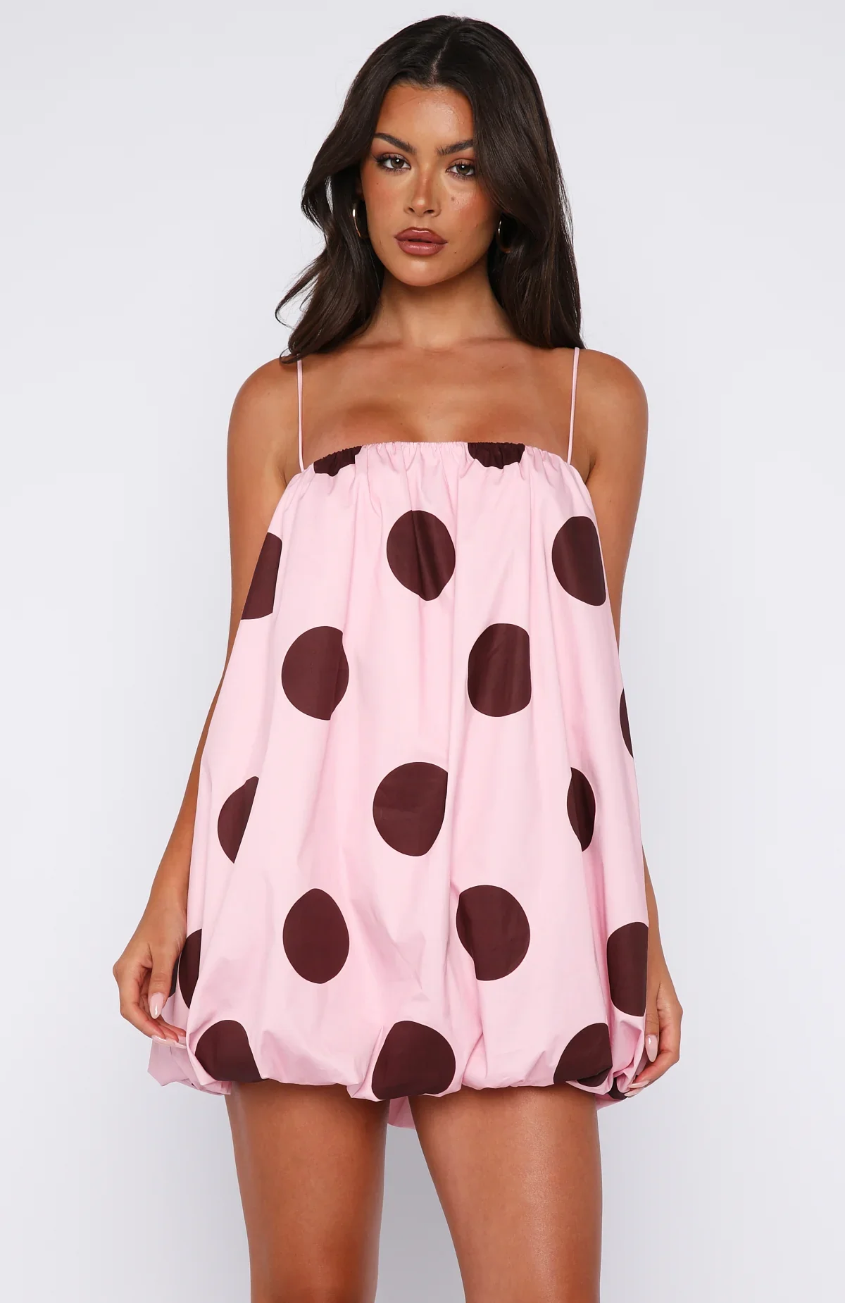 Gravity Lost Mini Dress Pink Polka Dot