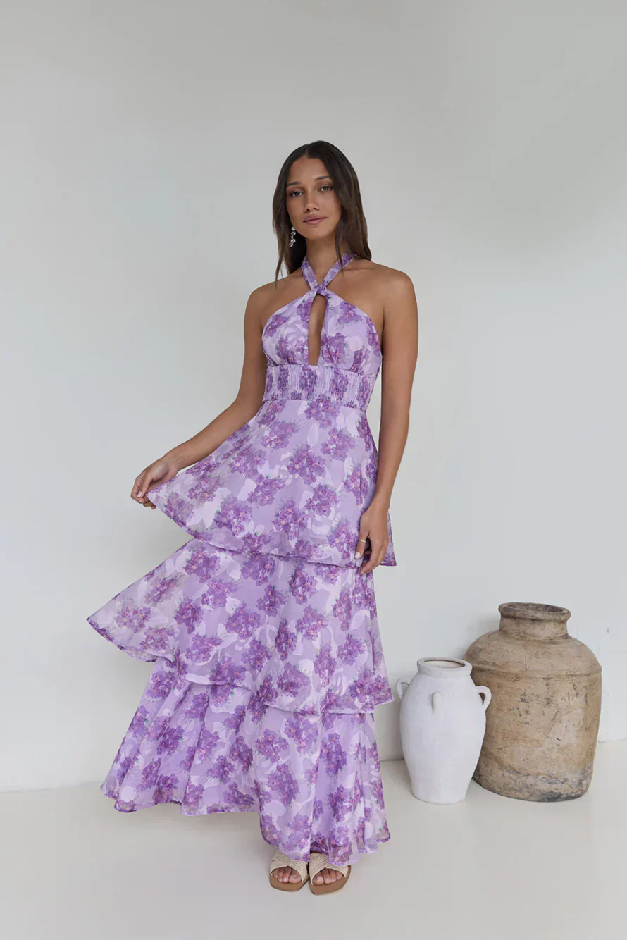 Lover And Dreamer Halter Maxi Dress Lilac