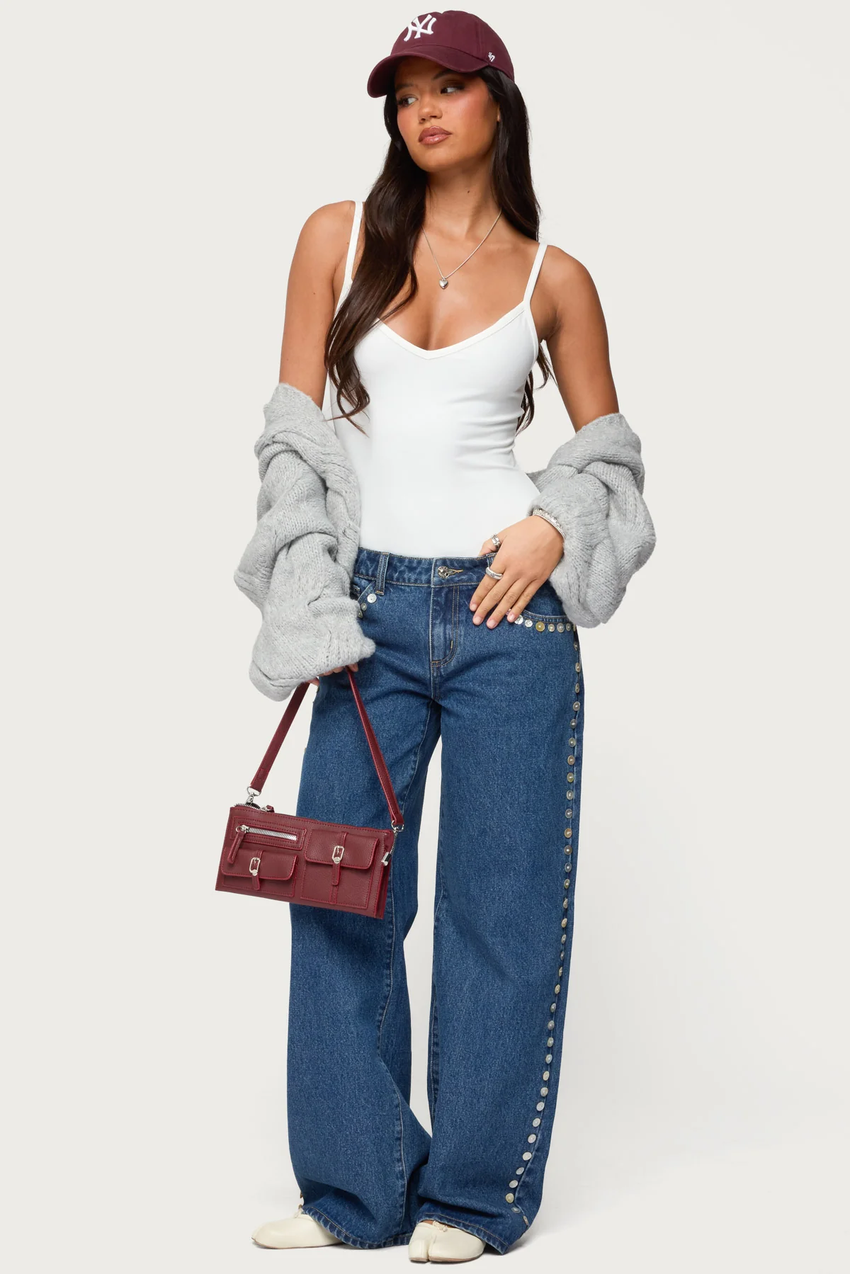 Teaghan V Neck Fitted Bodysuit
