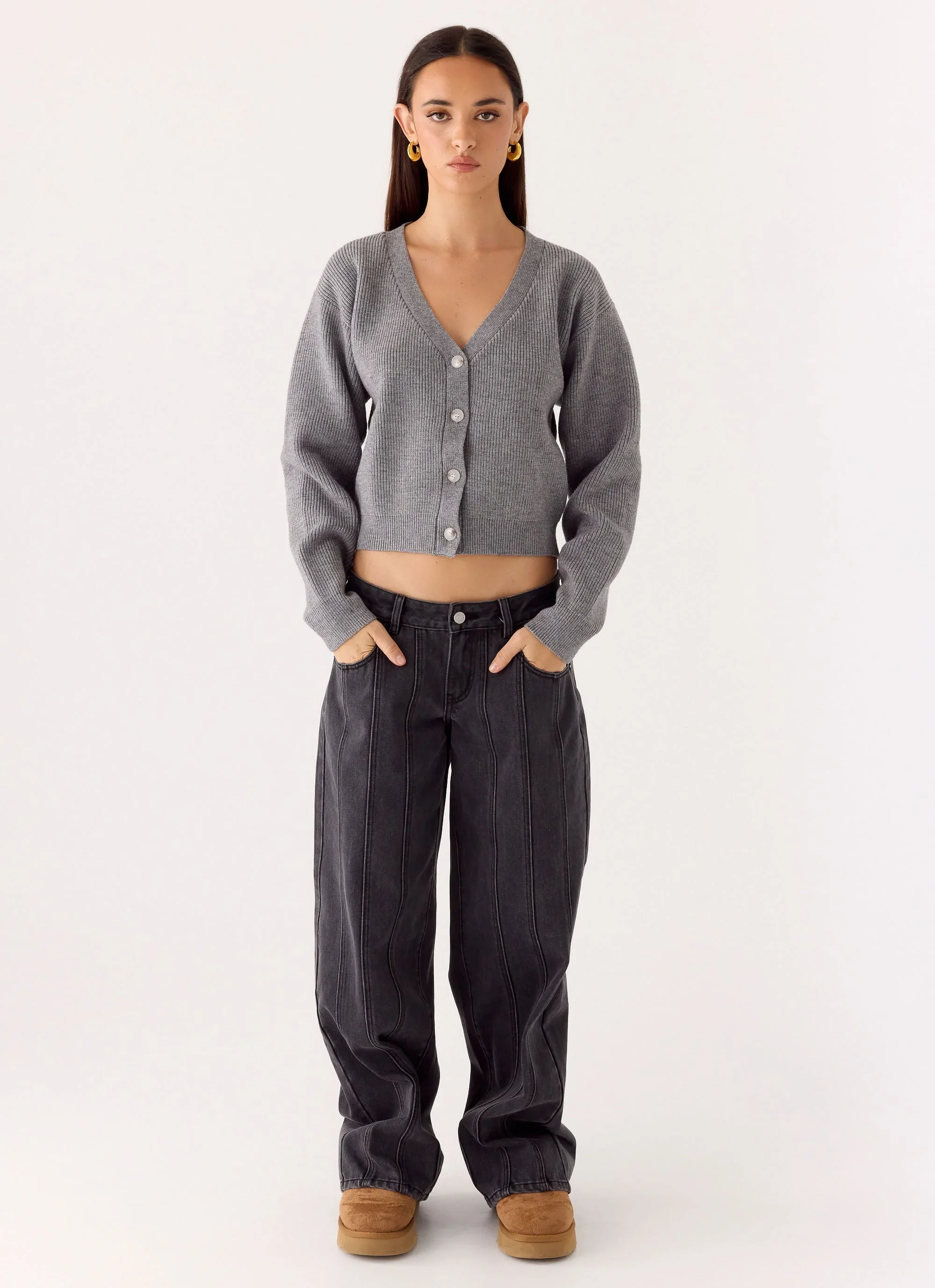 Orla Knit Sweater - Grey