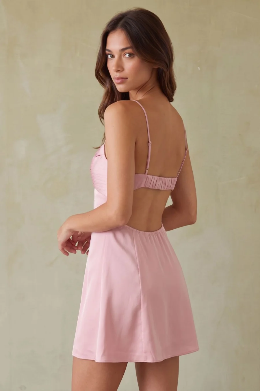 Mary Twist Front Mini Dress