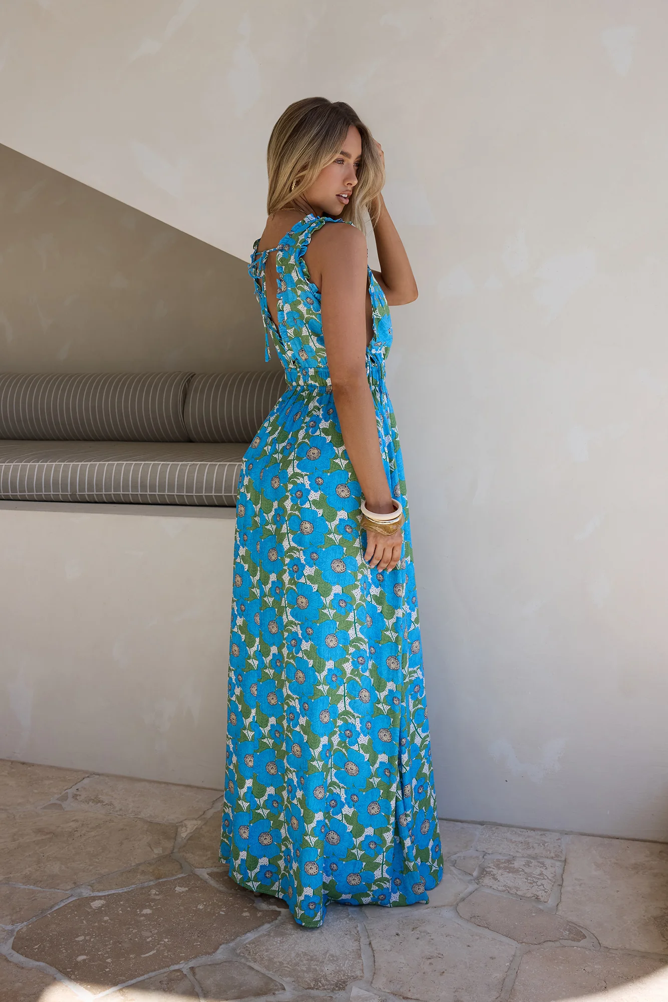 Sunny Allure Maxi Dress Blue