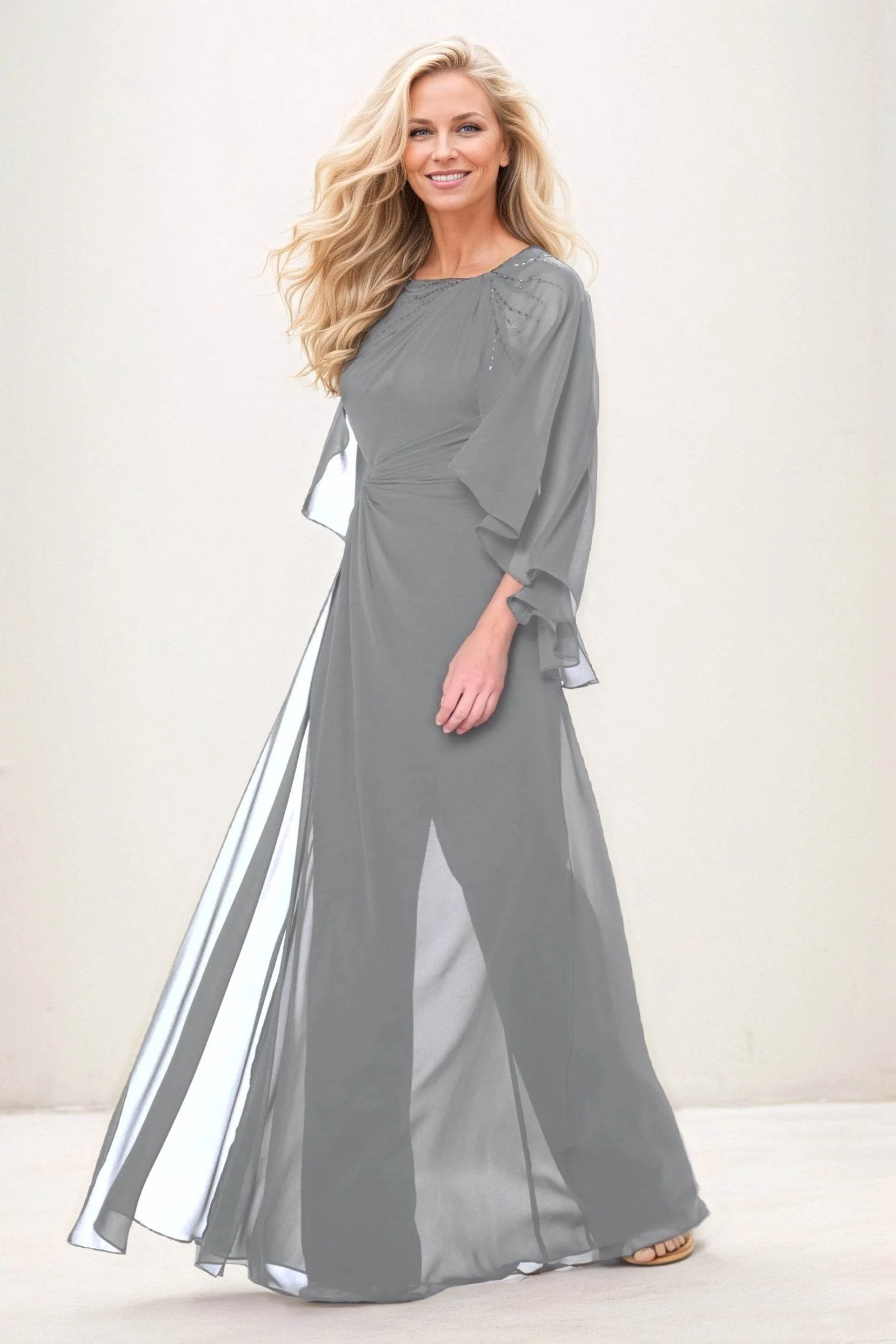 Jumpsuit Maxi Chiffon Mother of the Bride Dresses CM0392