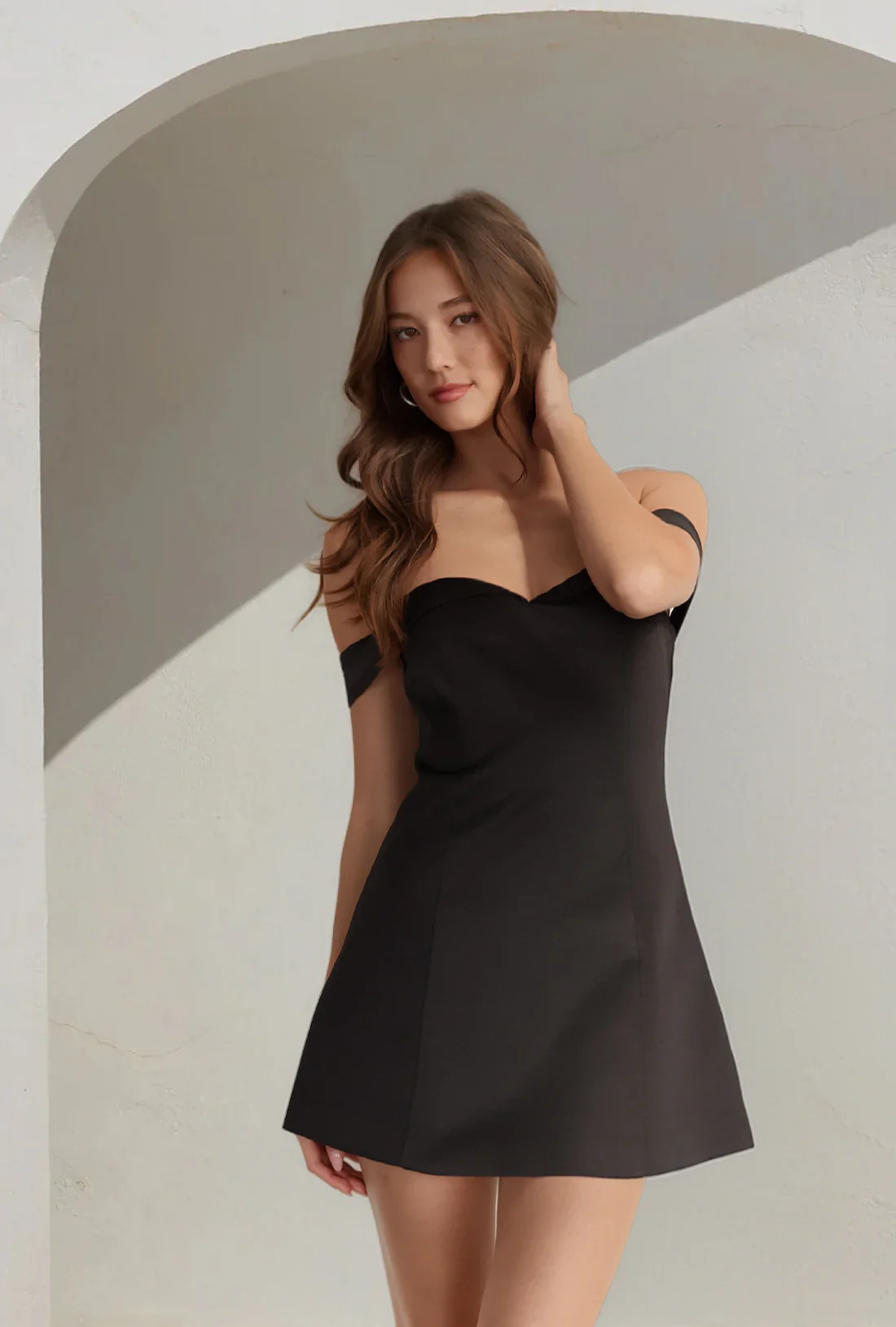 Roman Off The Shoulder Mini Dress