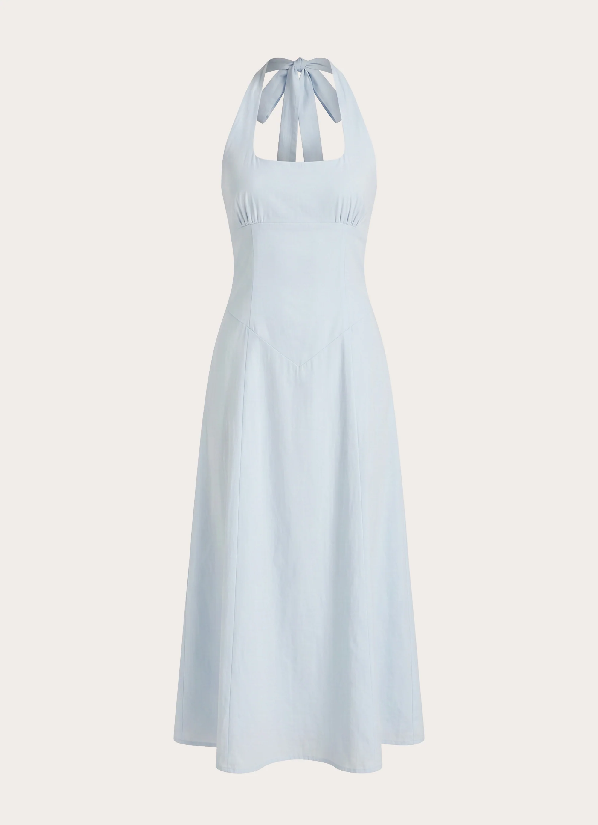 Sarrah Halter Midi Dress - Blue - luluinthesky