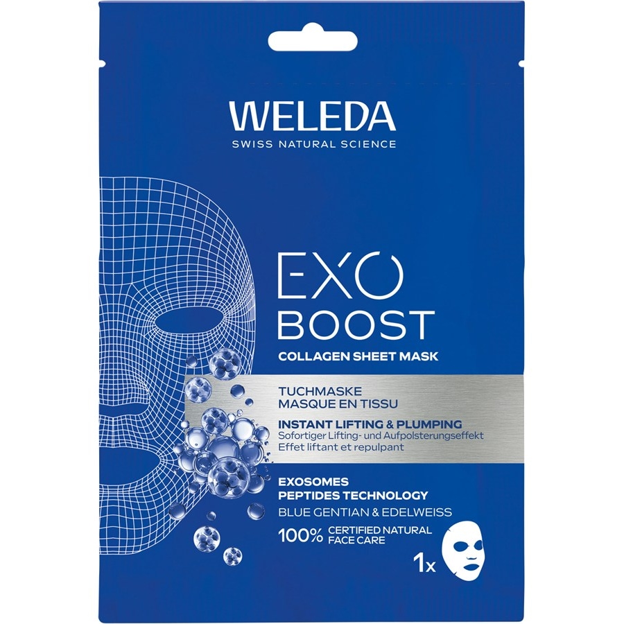 WELEDA Intensive care Maseczka w płachcie EXO BOOST Blue Gentian & Edelweiss