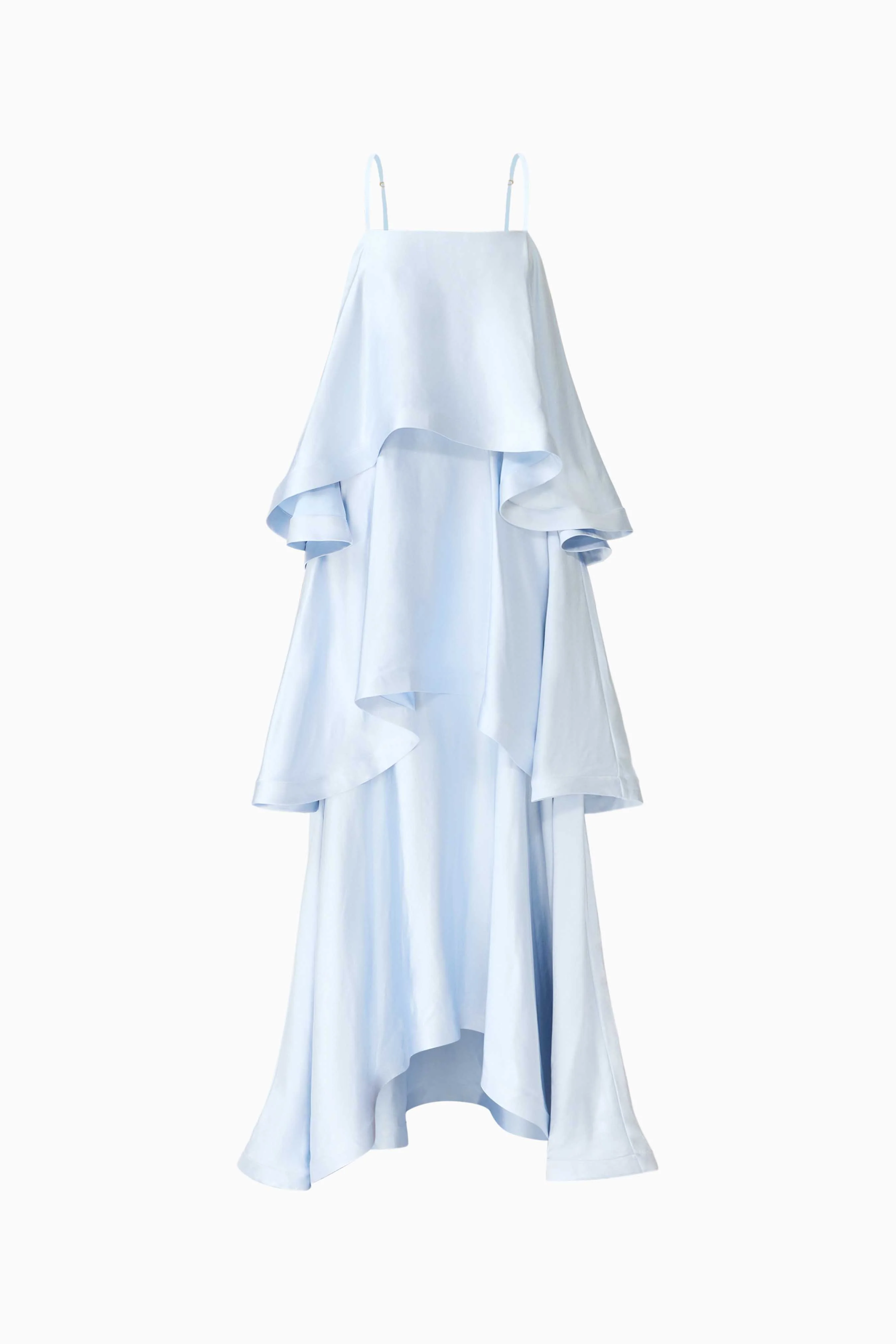 Tilly Tiered Maxi Dress in Pale Blue