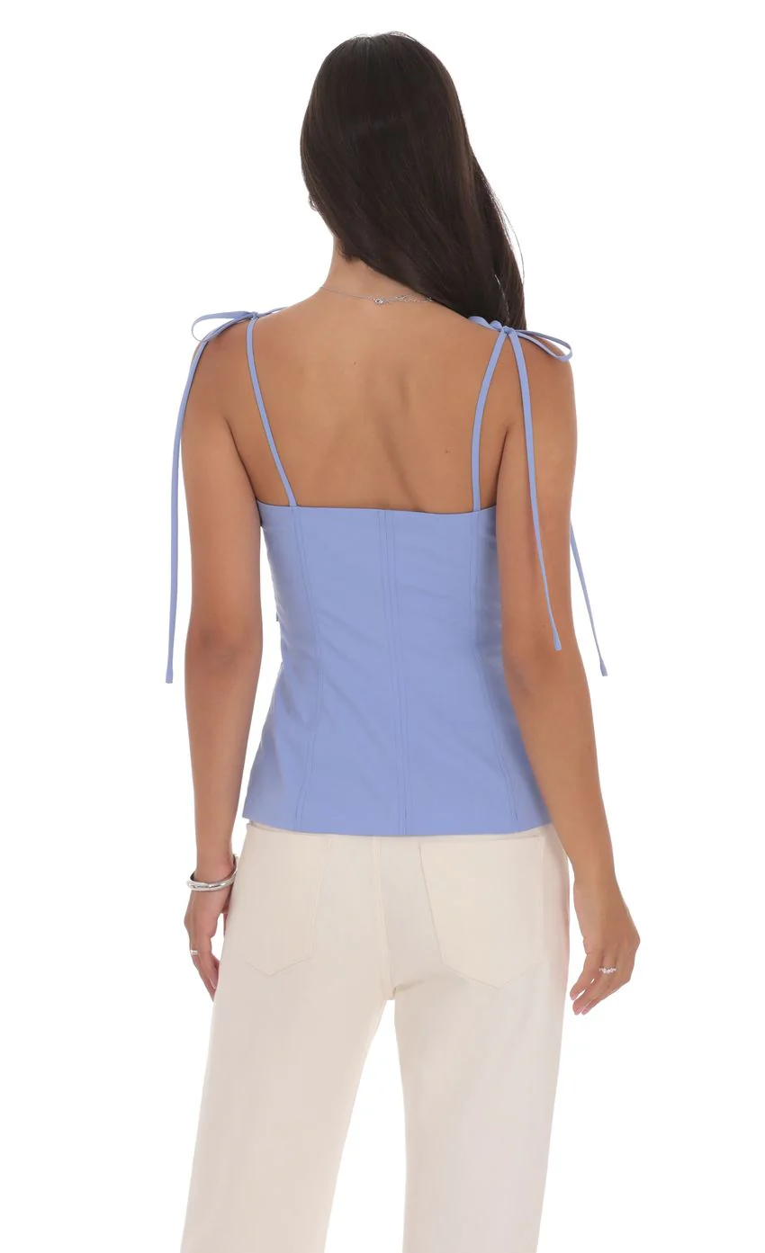 Flare Top in Periwinkle - luluinthesky