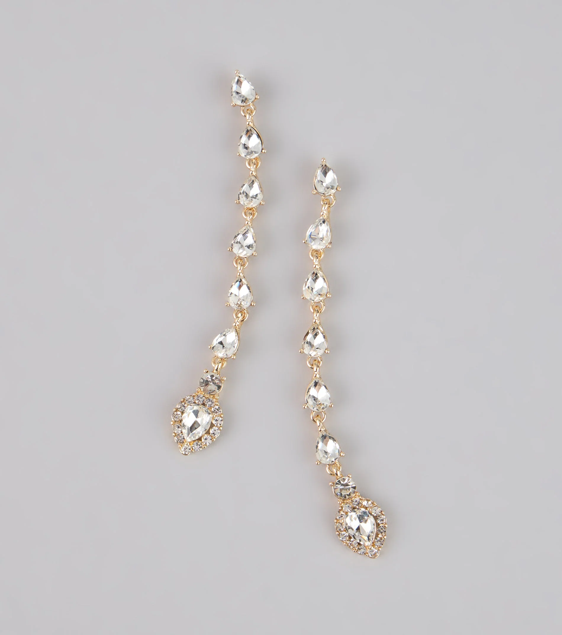 Cascading Glamour Rhinestone Earrings