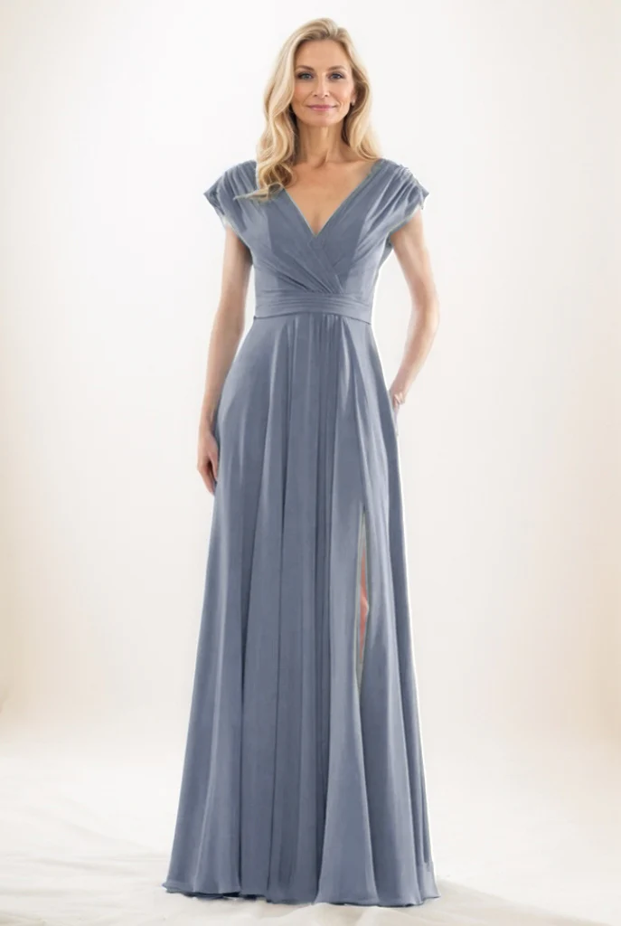 A-Line Maxi Chiffon Mother Of The Bride Dress CM0290