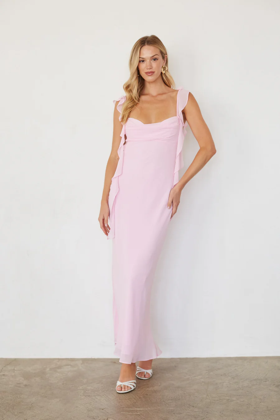 Sarila Ruffle Strap Maxi Dress - luluinthesky
