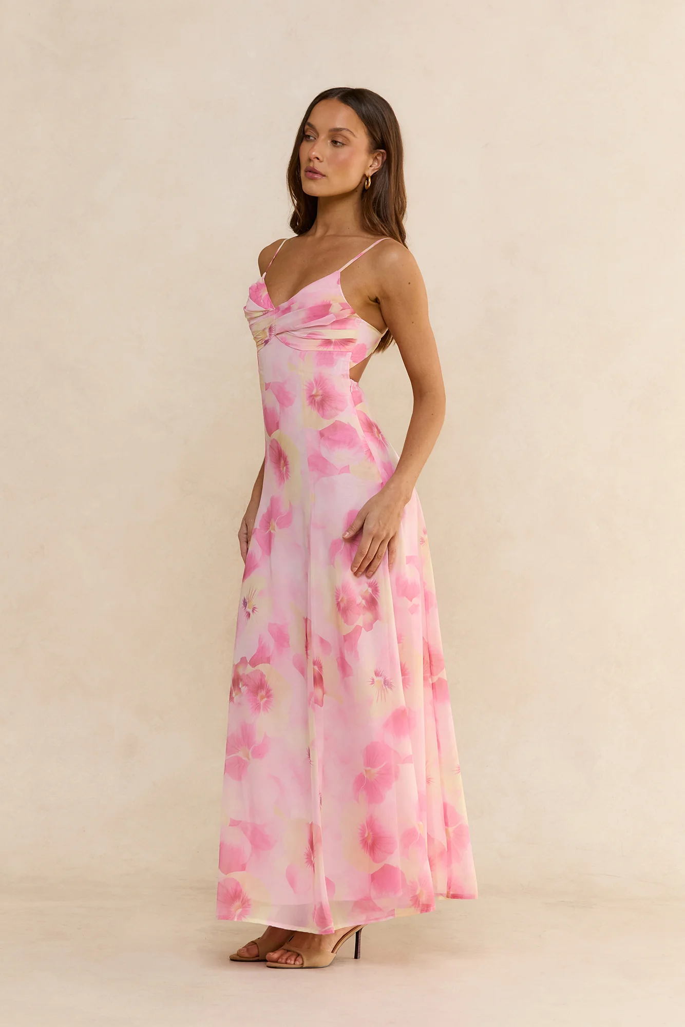 Blushing Meadow Maxi Dress Pink