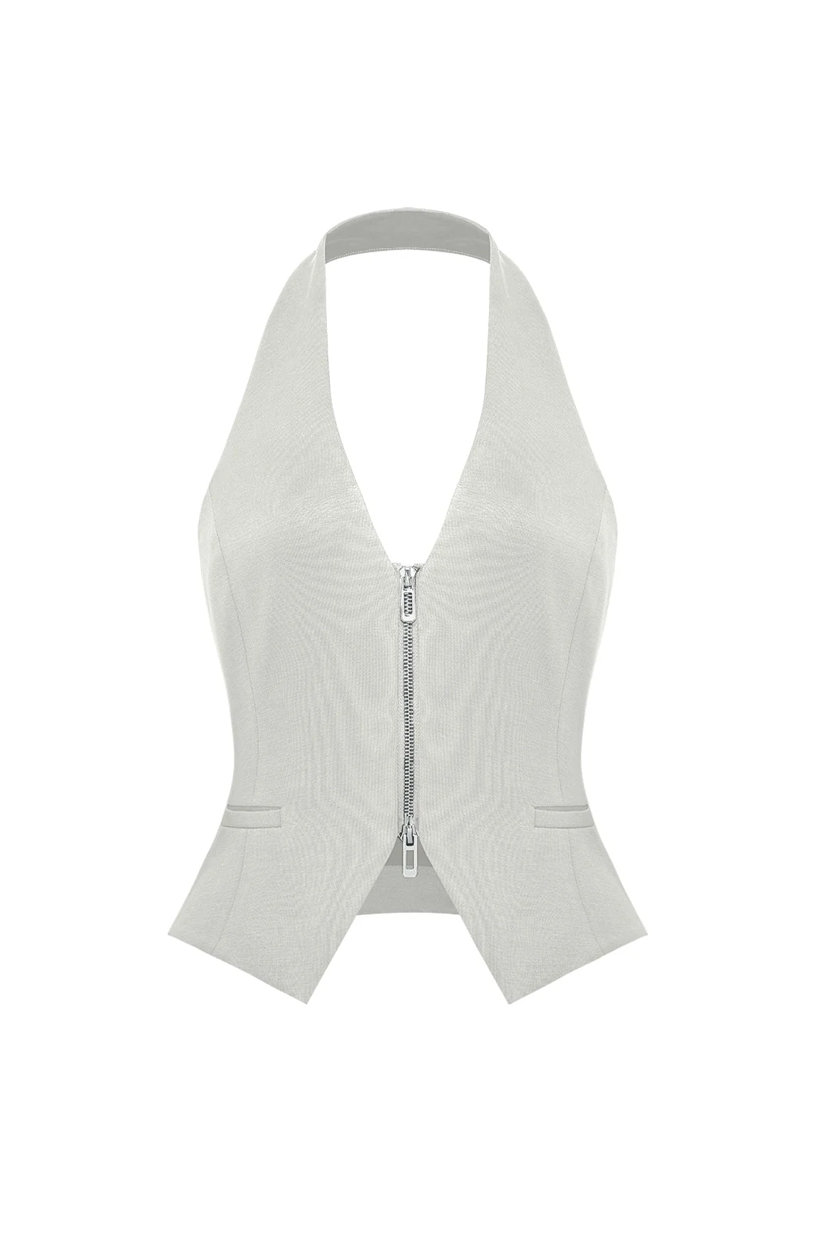 Mere Dual-Zip Halter Vest