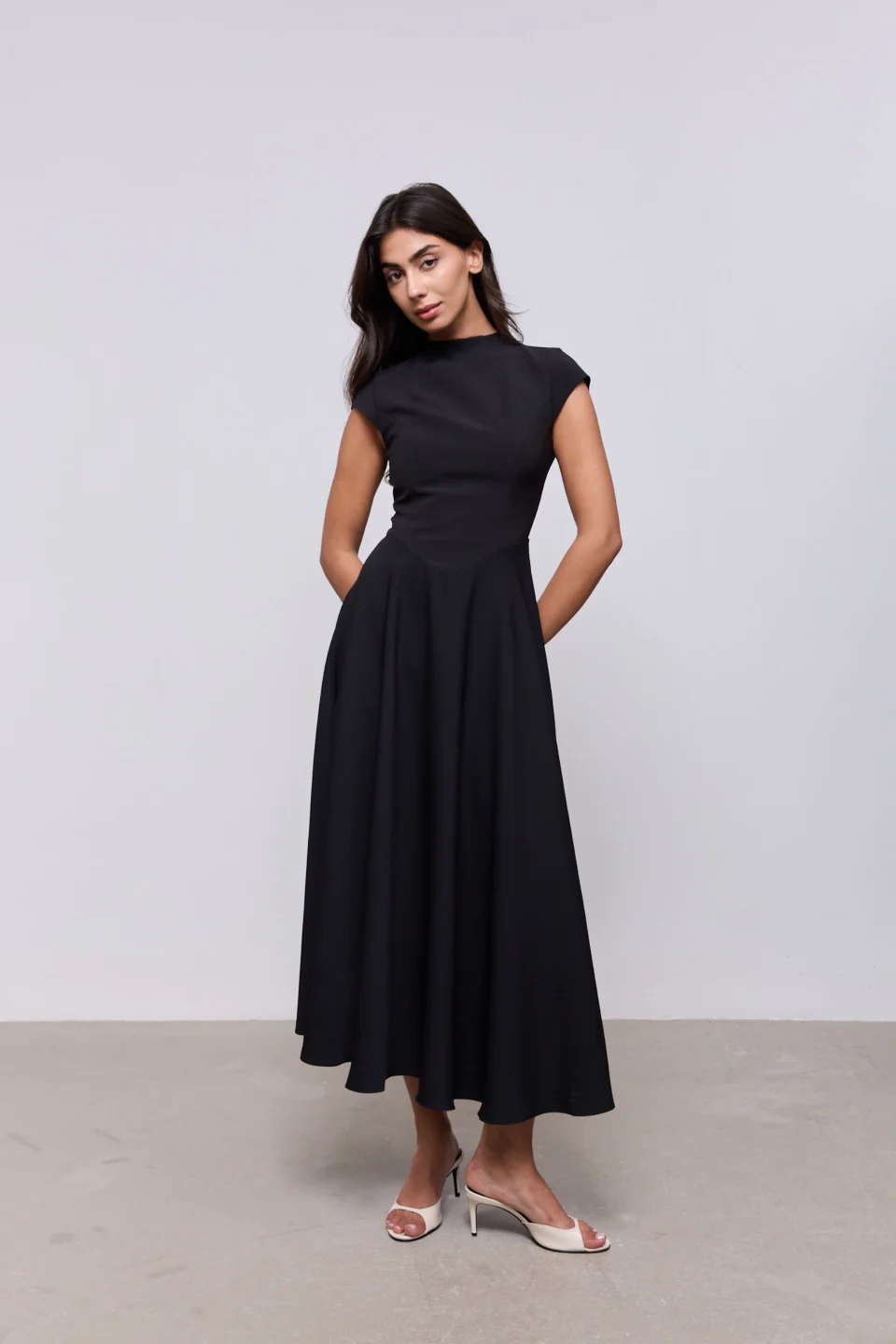 Cap Sleeve Midi Dress