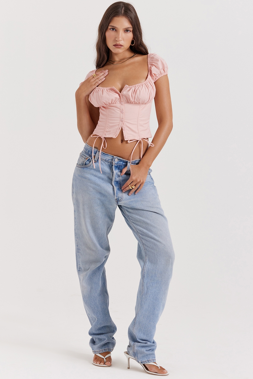 Baby Pink Gathered Top