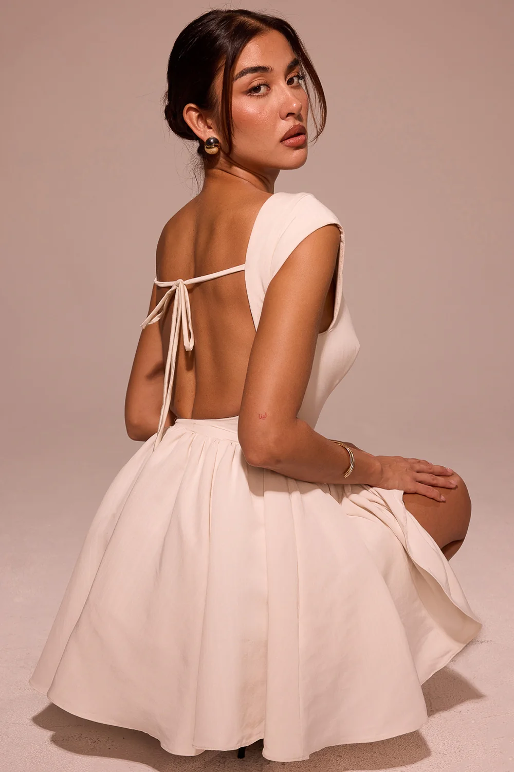 white open back mini dress - luluinthesky