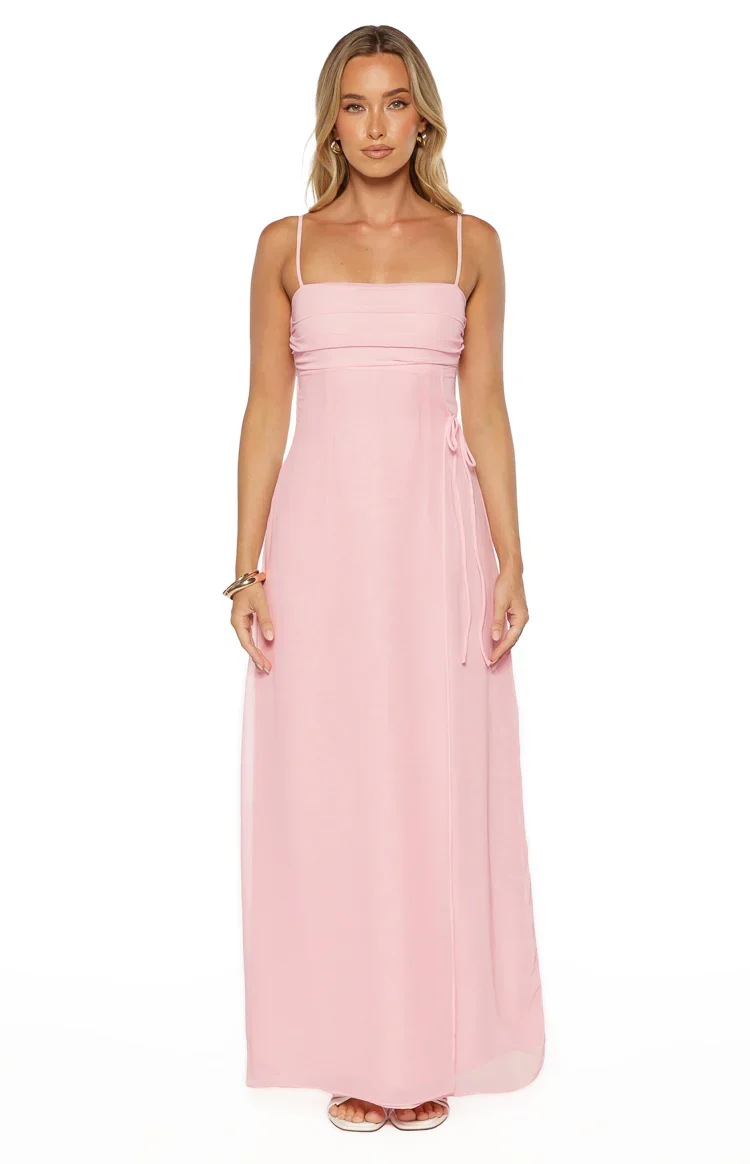 Flossie Pink Sleeveless Maxi Dress