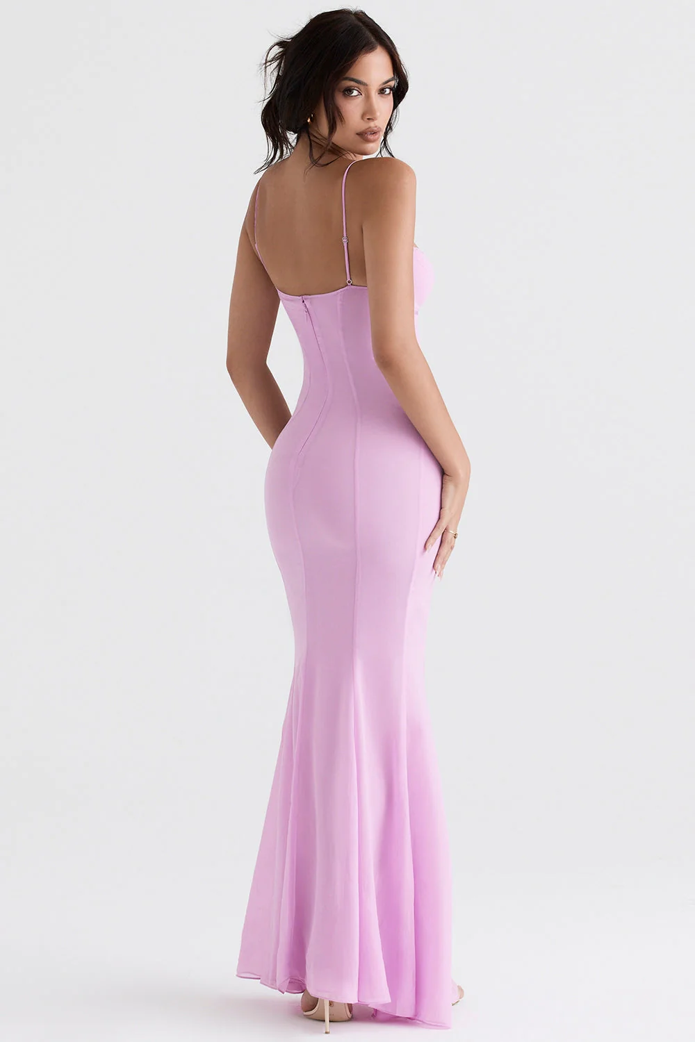 pink maxi dress