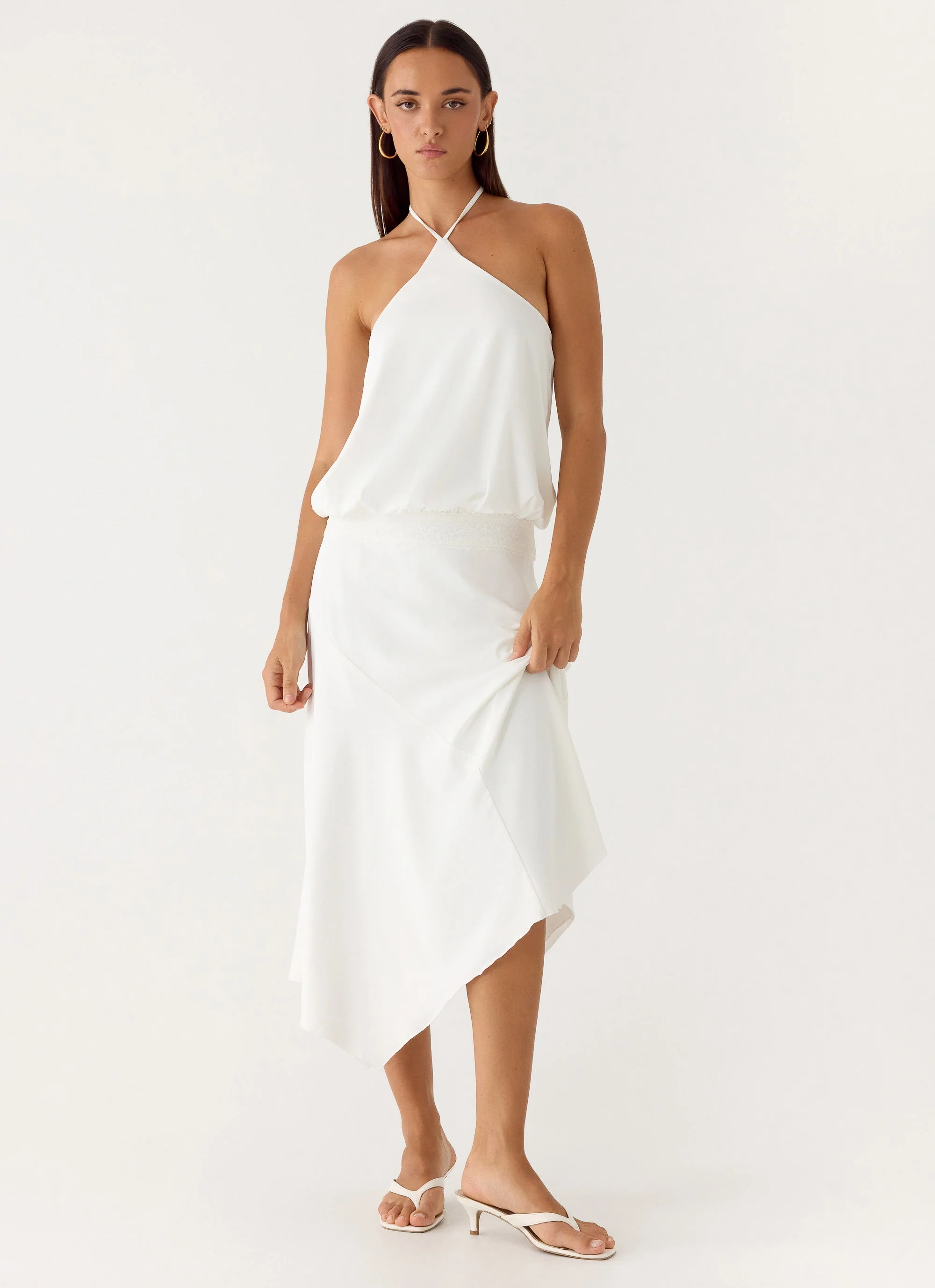 To The Girls Midi Dress - White - luluinthesky