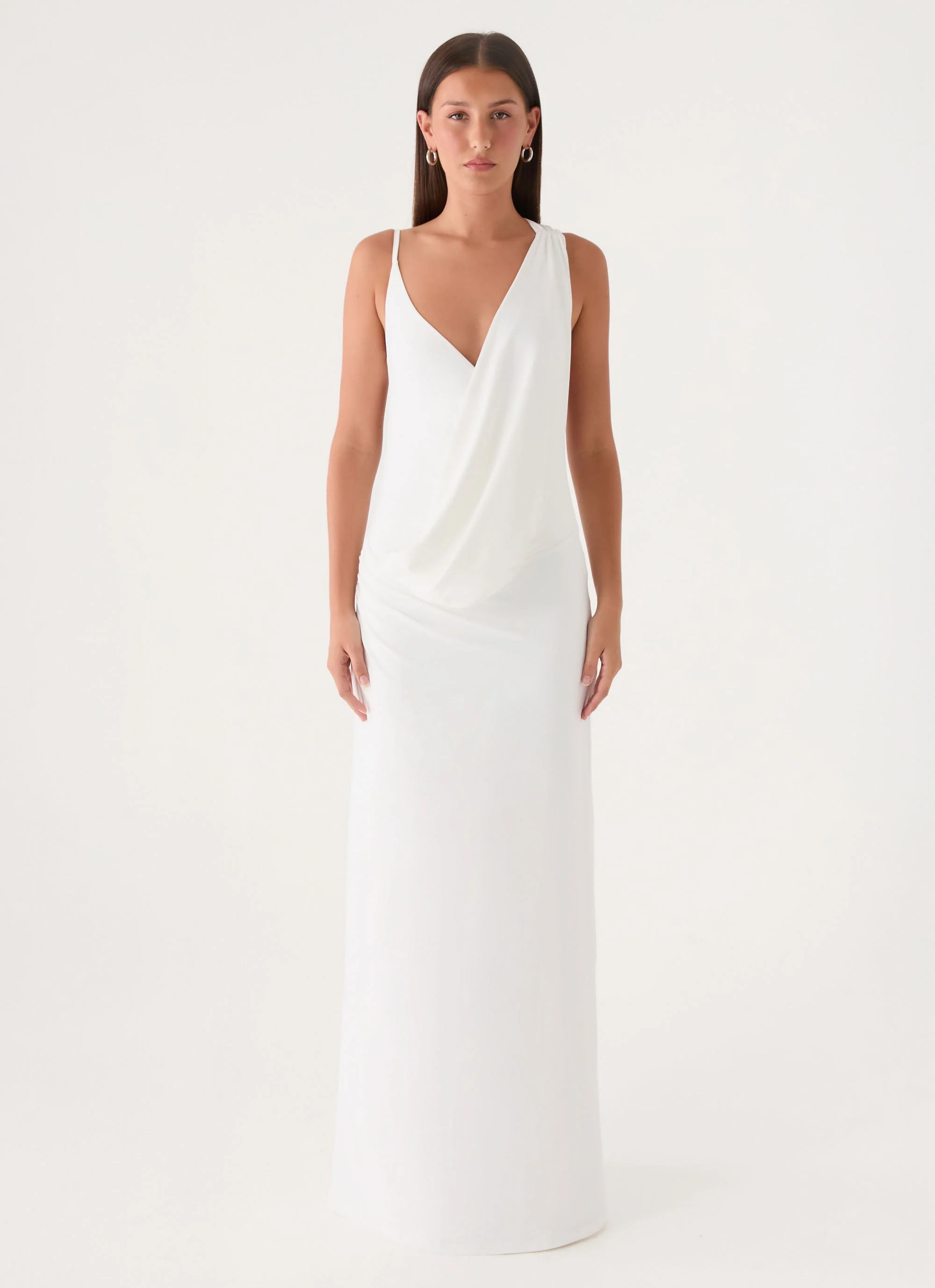 Isamaya Maxi Dress - White - luluinthesky