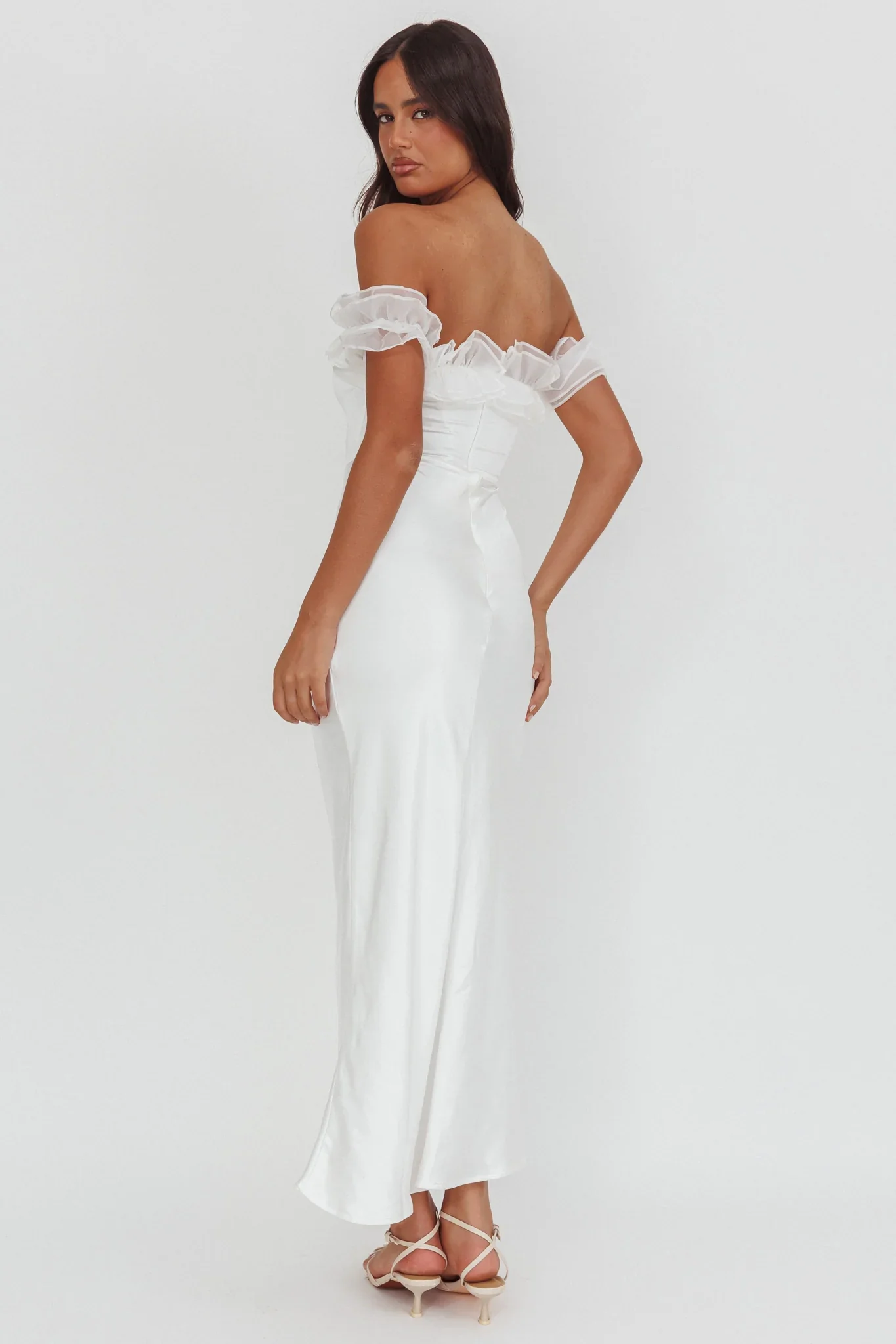 Summerfield Off-Shoulder Maxi Dress White