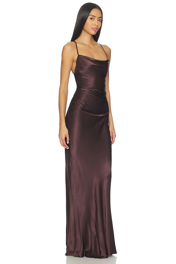 La Lune Lace Back Maxi Dress