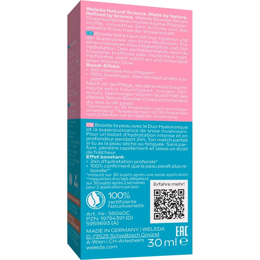 WELEDA Intensive care Hyaluronic Moisture Serum Drops