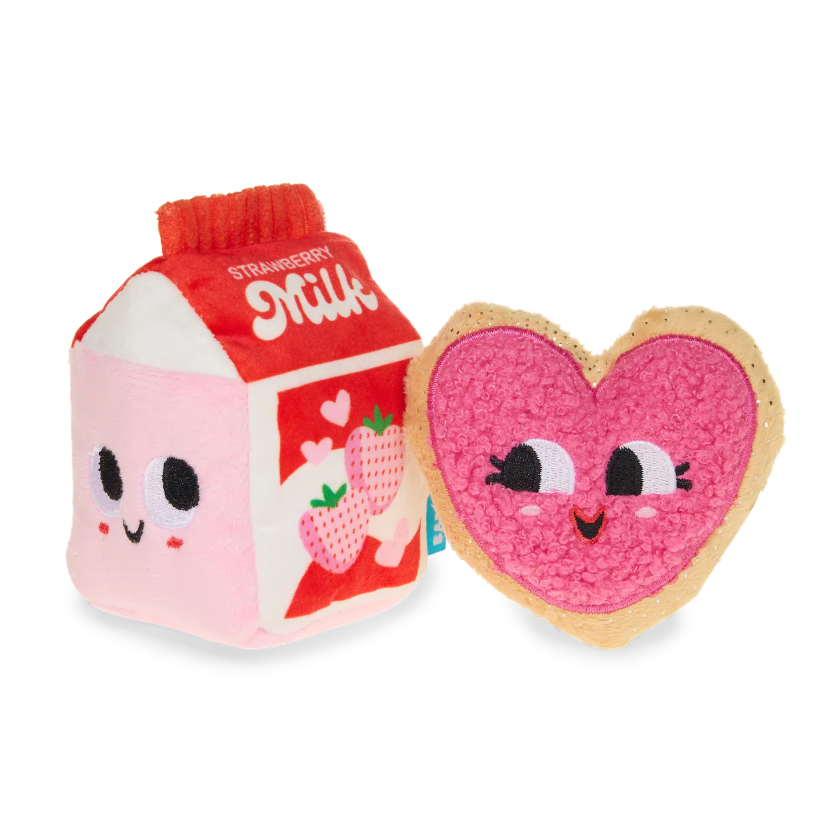 Squeak Heart Snack Plush Multi-Part Dog Toy