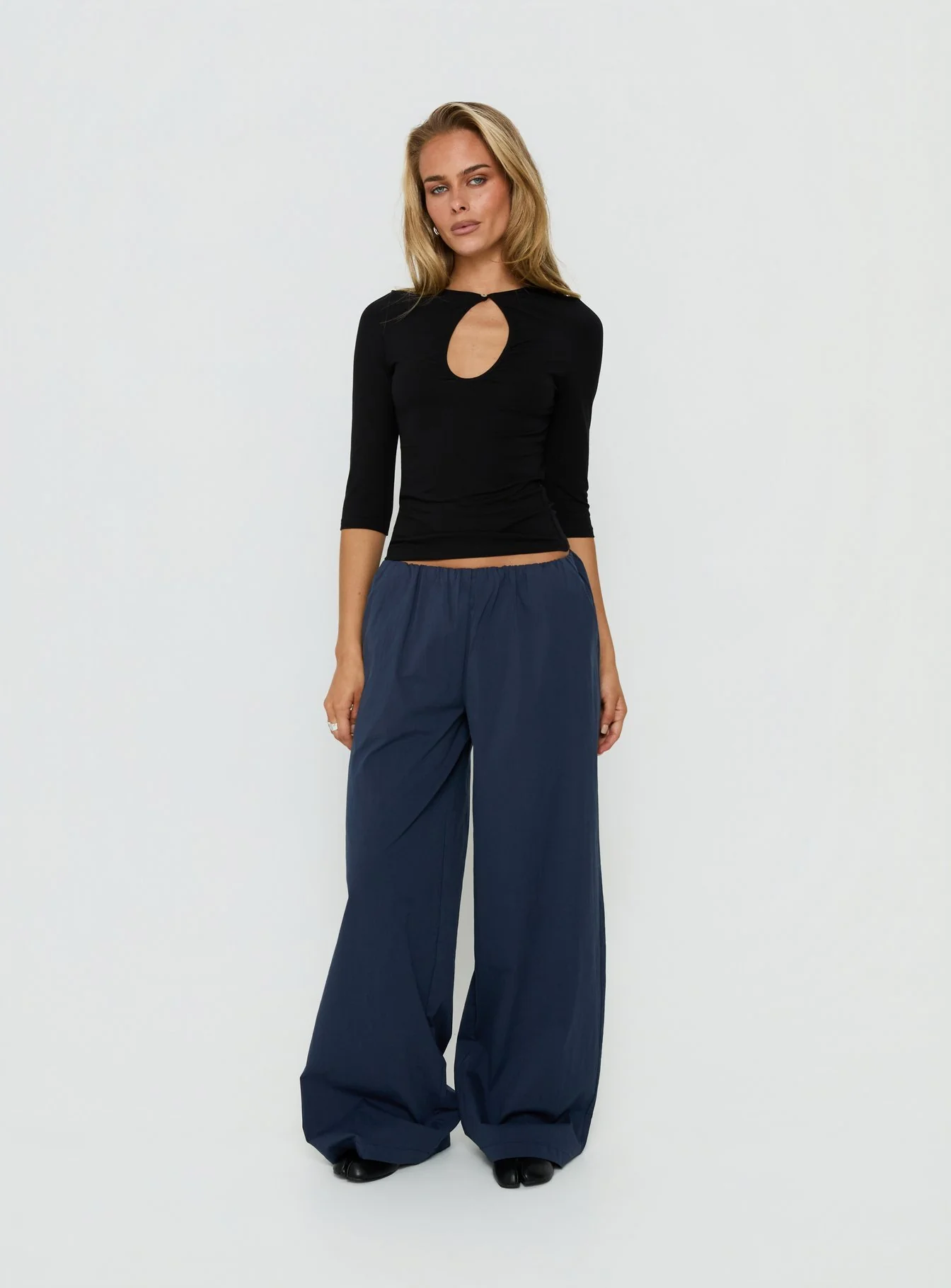 Lunea Concealed Waistband Pants Navy