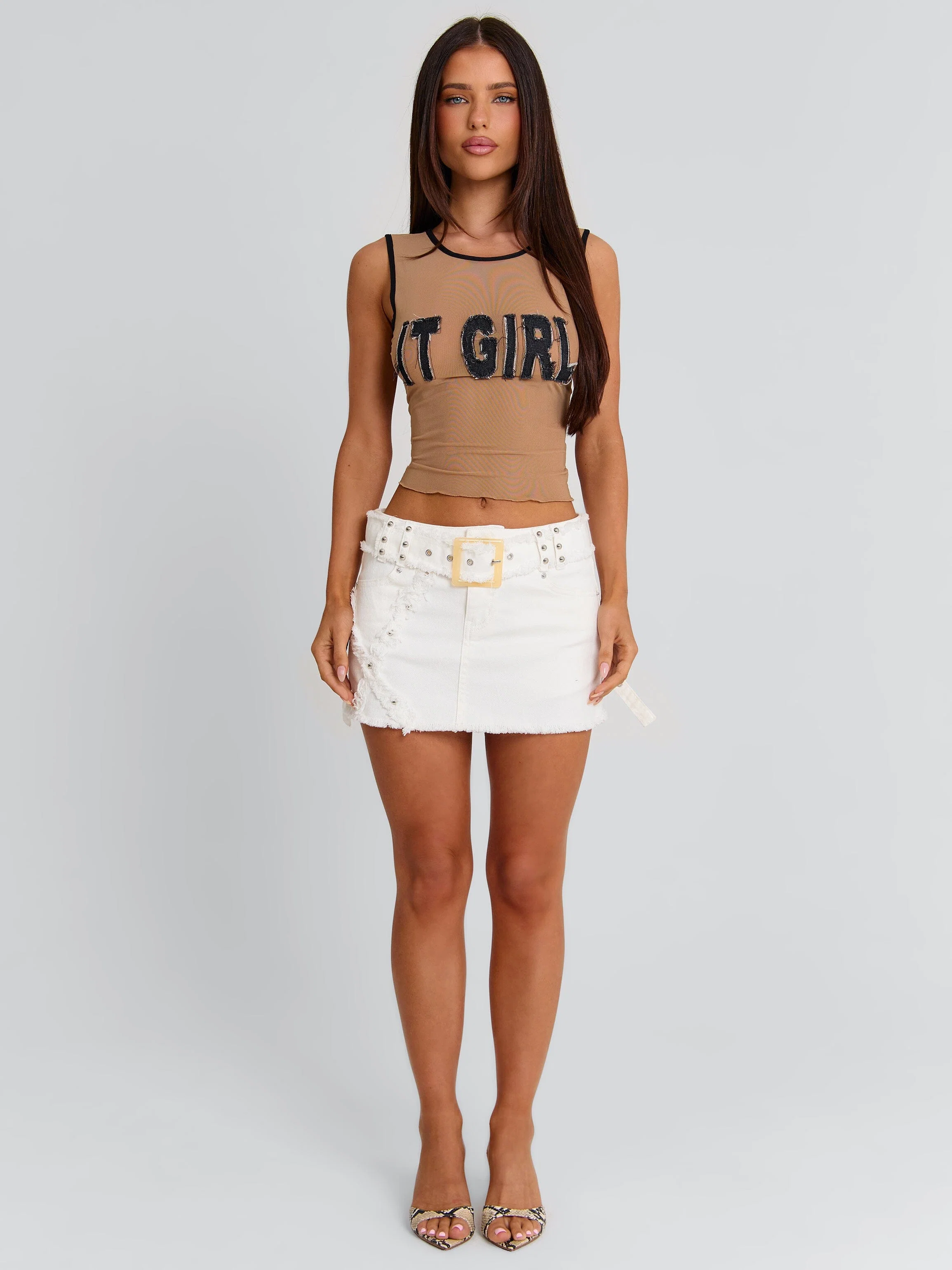 NOVAI MINI SKIRT WHITE
