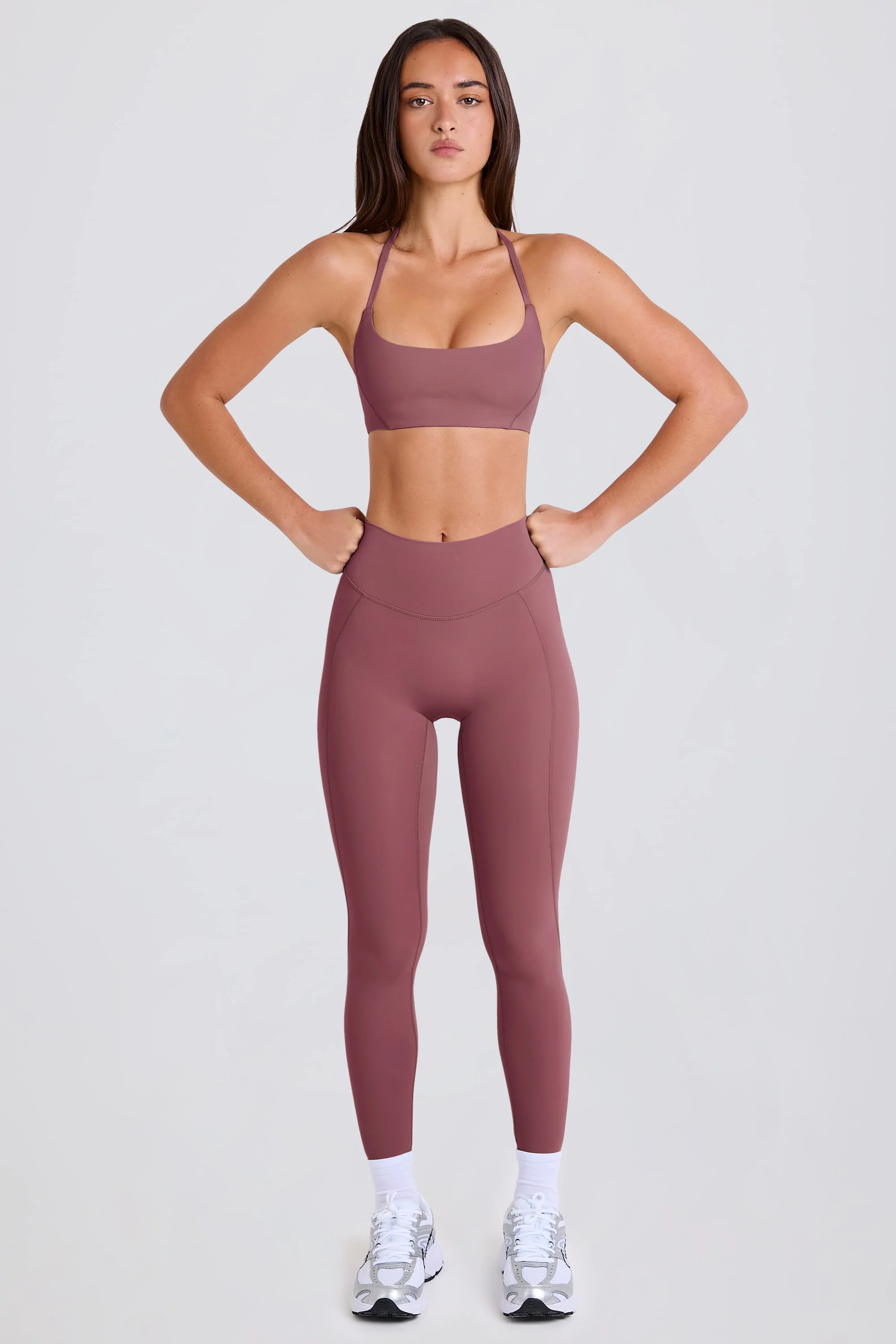 Four-Way Stretch High-Waist Leggings in Acai