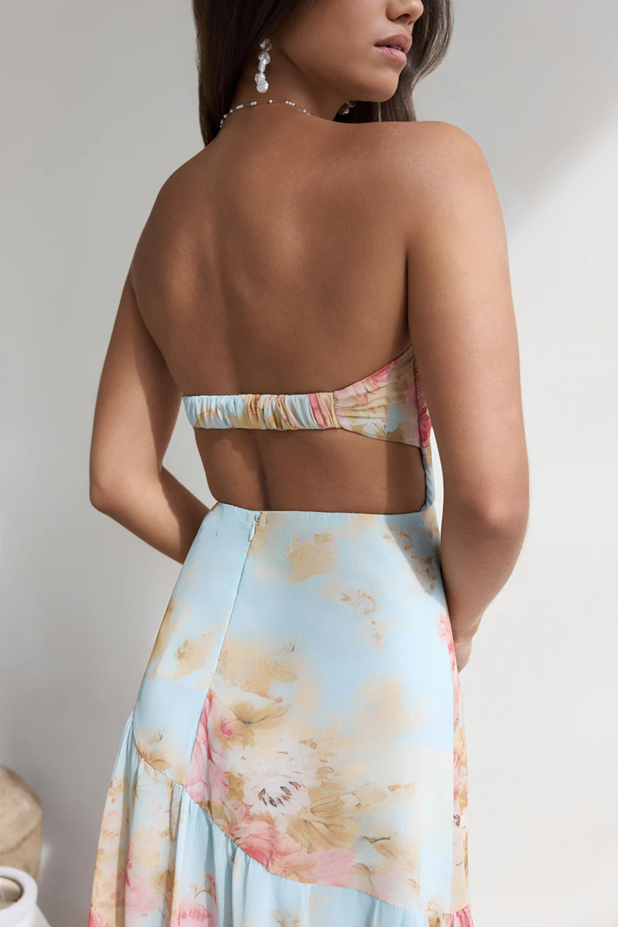 Beyond The Glow Strapless Maxi Dress Print