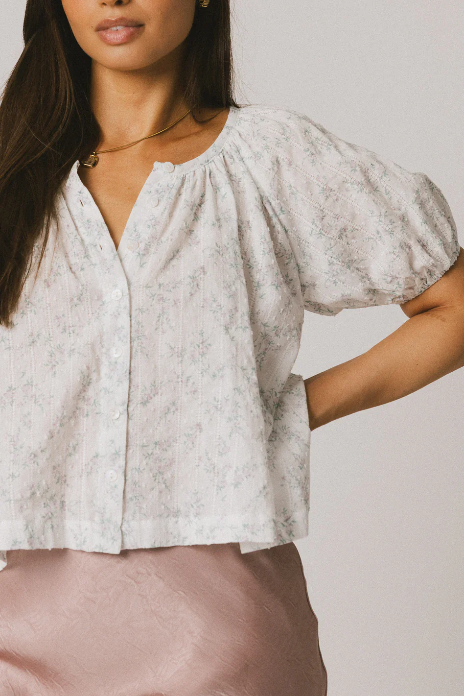 Peni Floral Blouse in Lavender