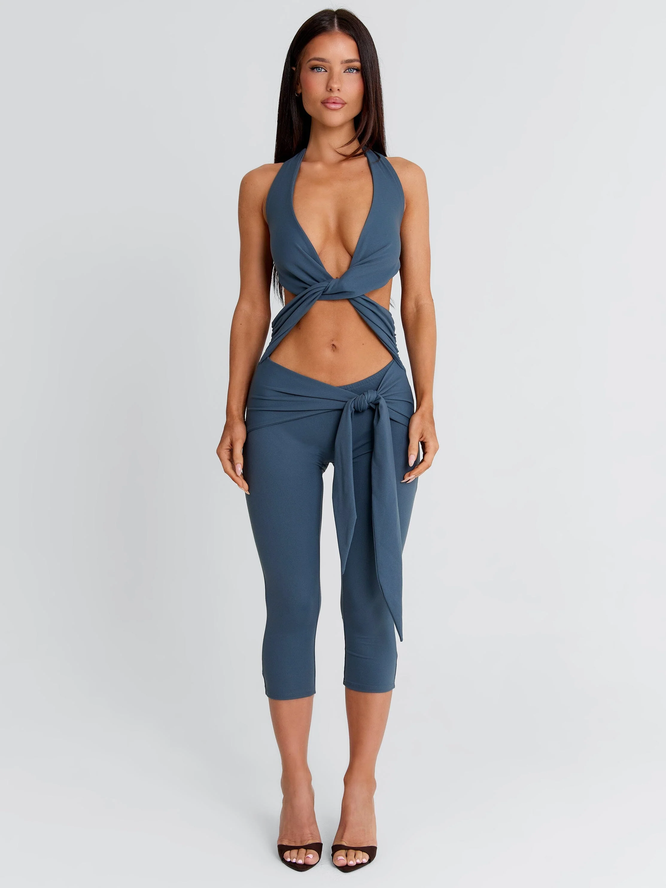 Eugenia Capri Jumpsuit Slate