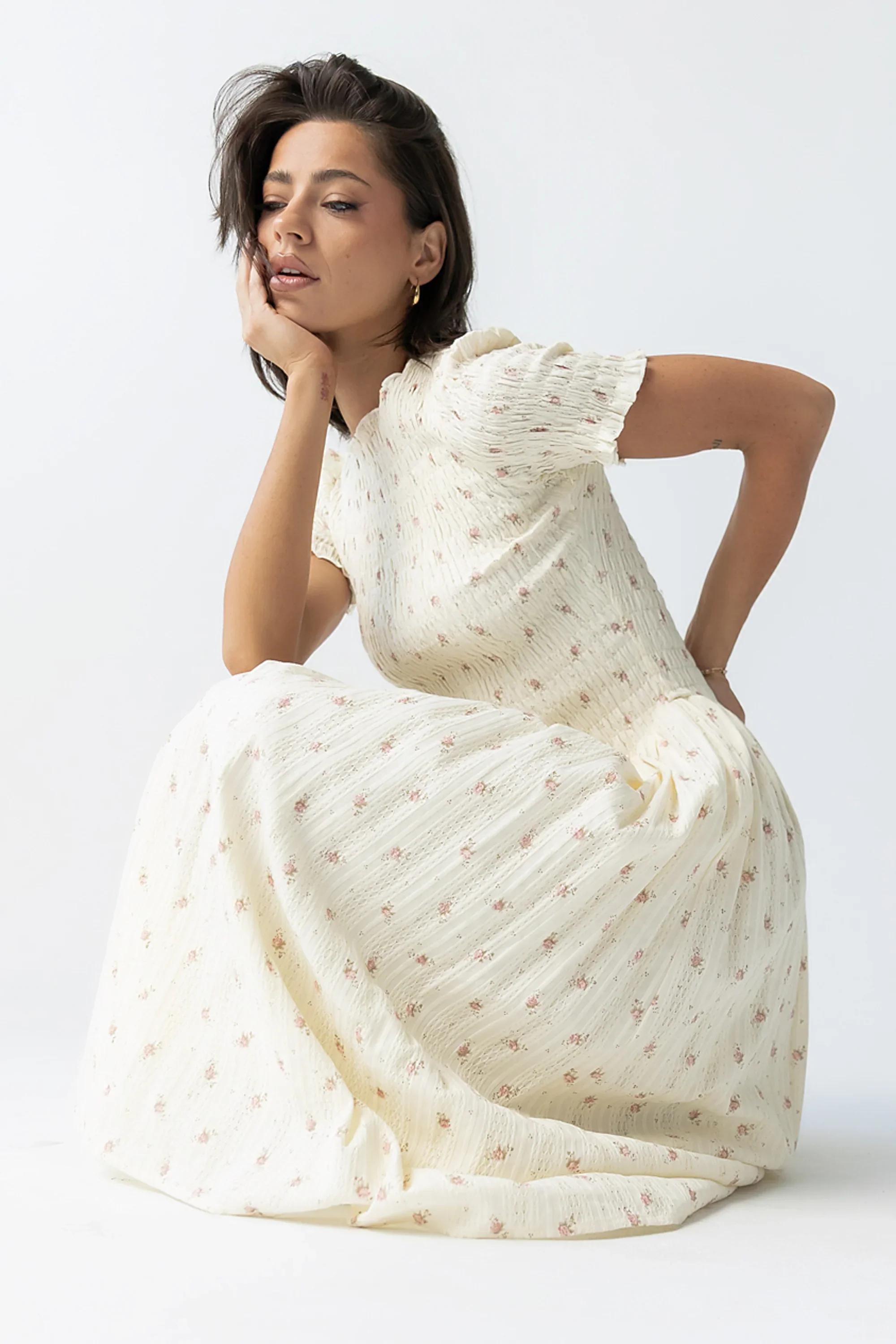 Jenny Smocked Midi Dress - luluinthesky
