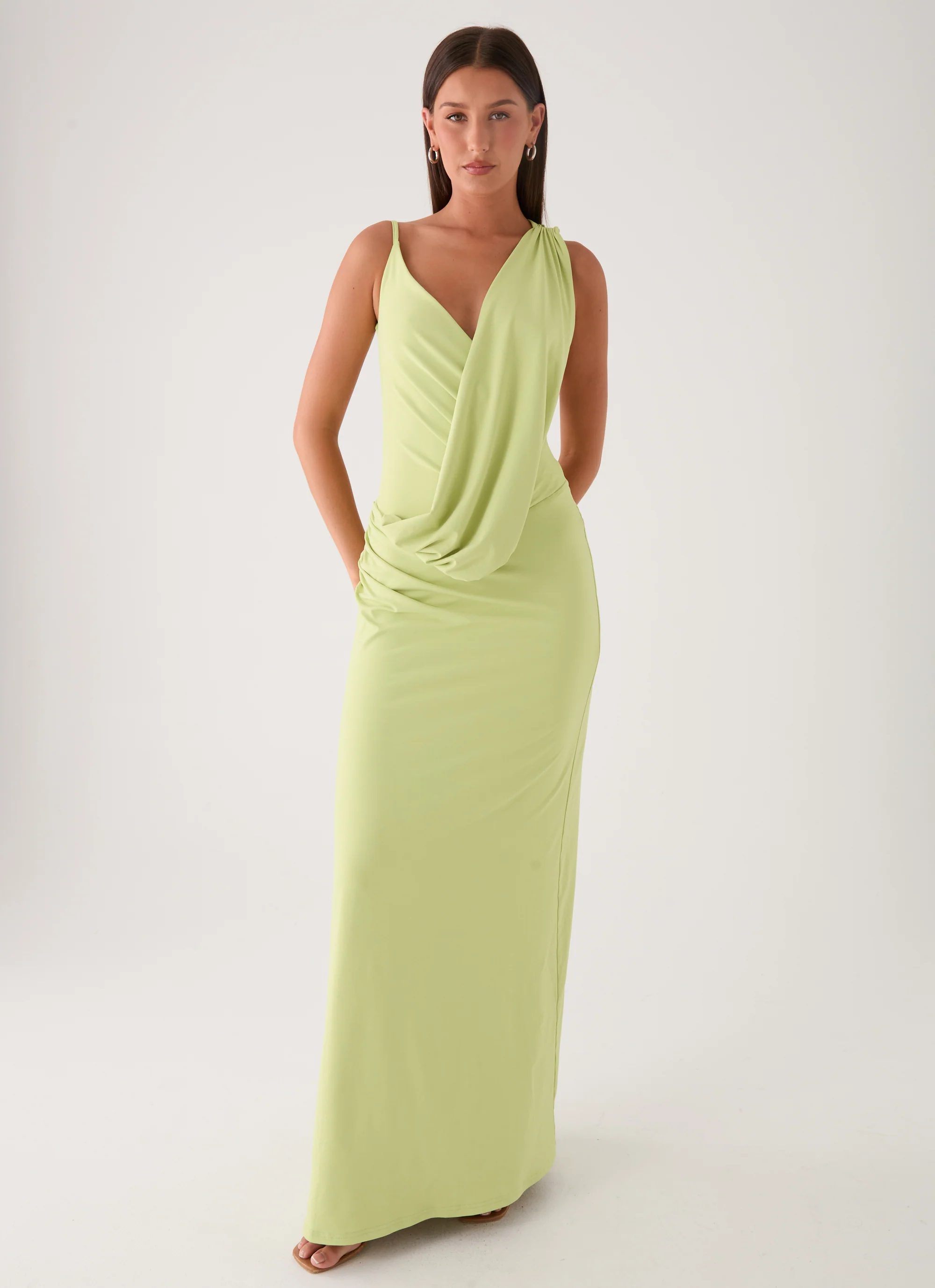 Isamaya Maxi Dress - Lime - luluinthesky