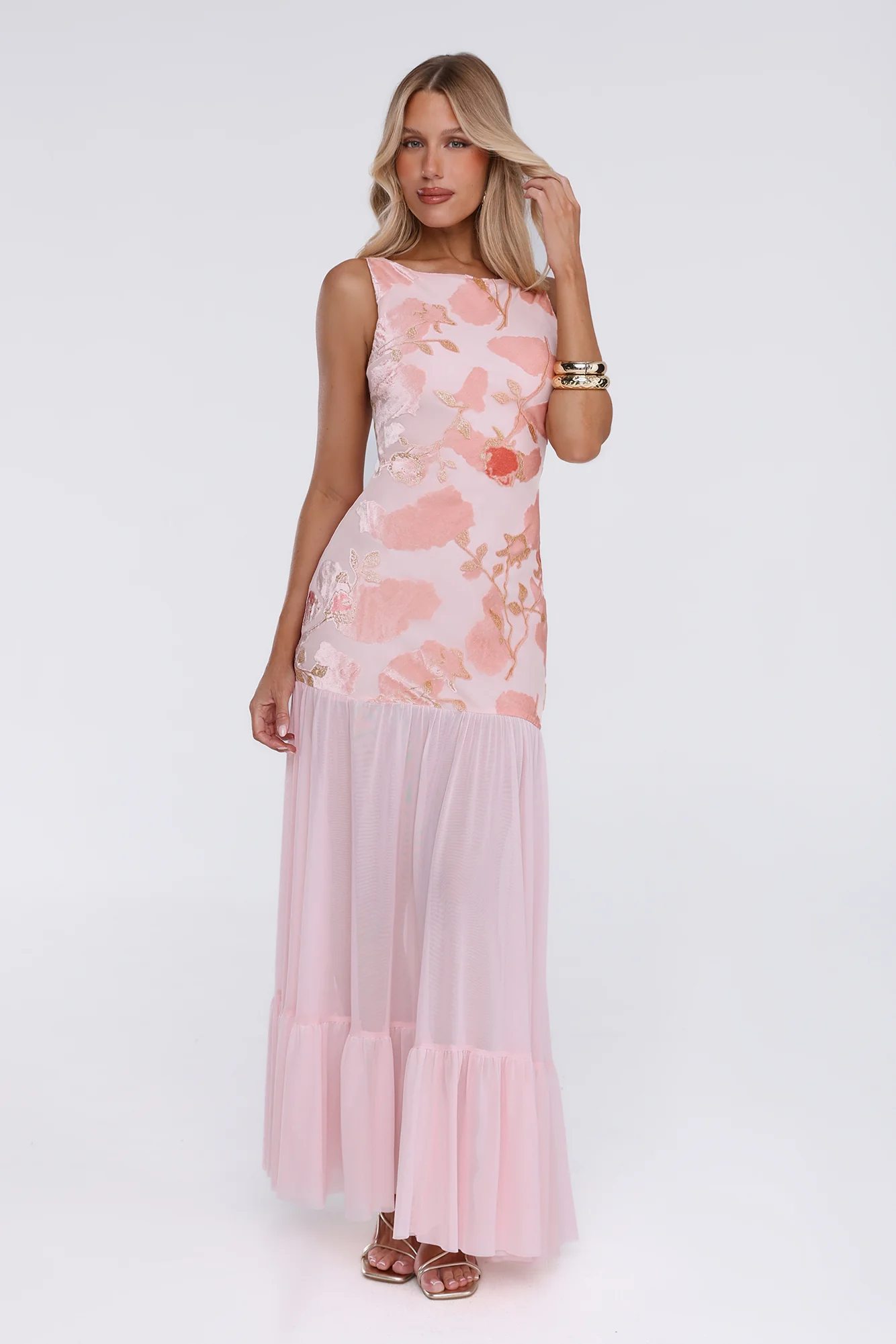 Sunlit Sonata Maxi Dress Pink
