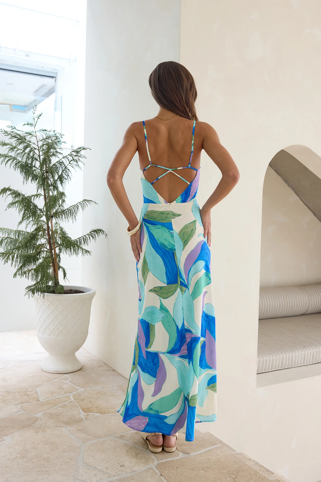Sunset Glow Maxi Dress Blue
