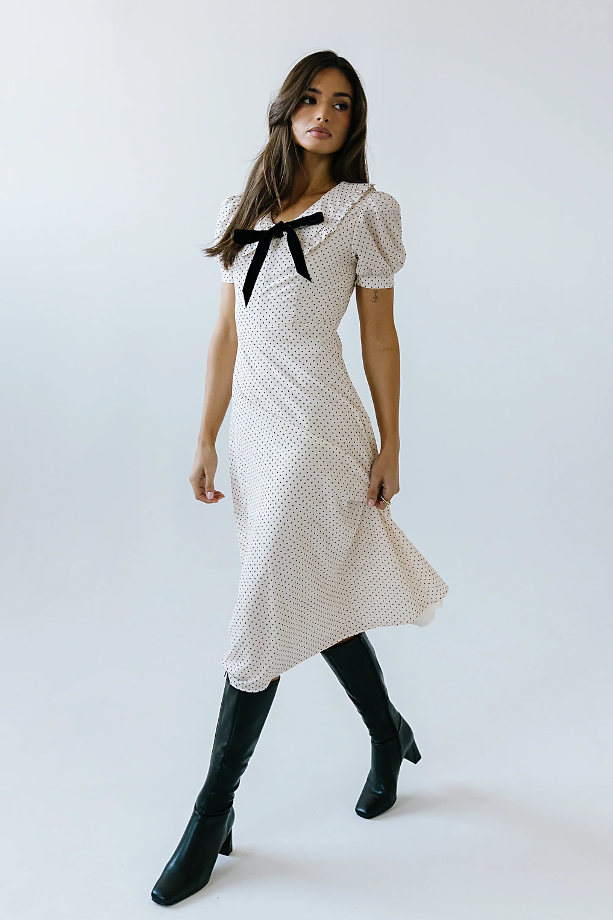 Chloe Polka Dot Midi Dress