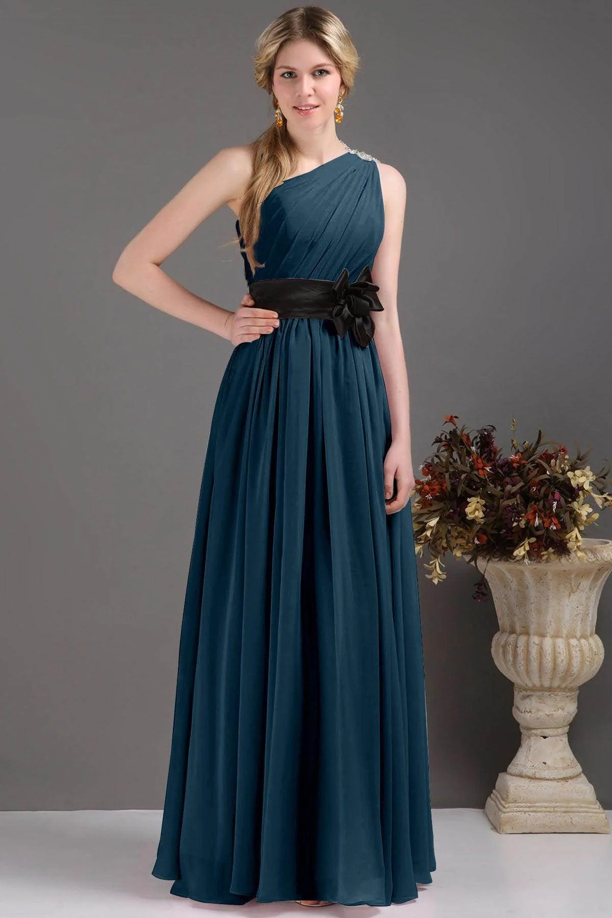 Sheath-Column Floor Length Bridesmaids Dress COSF14001