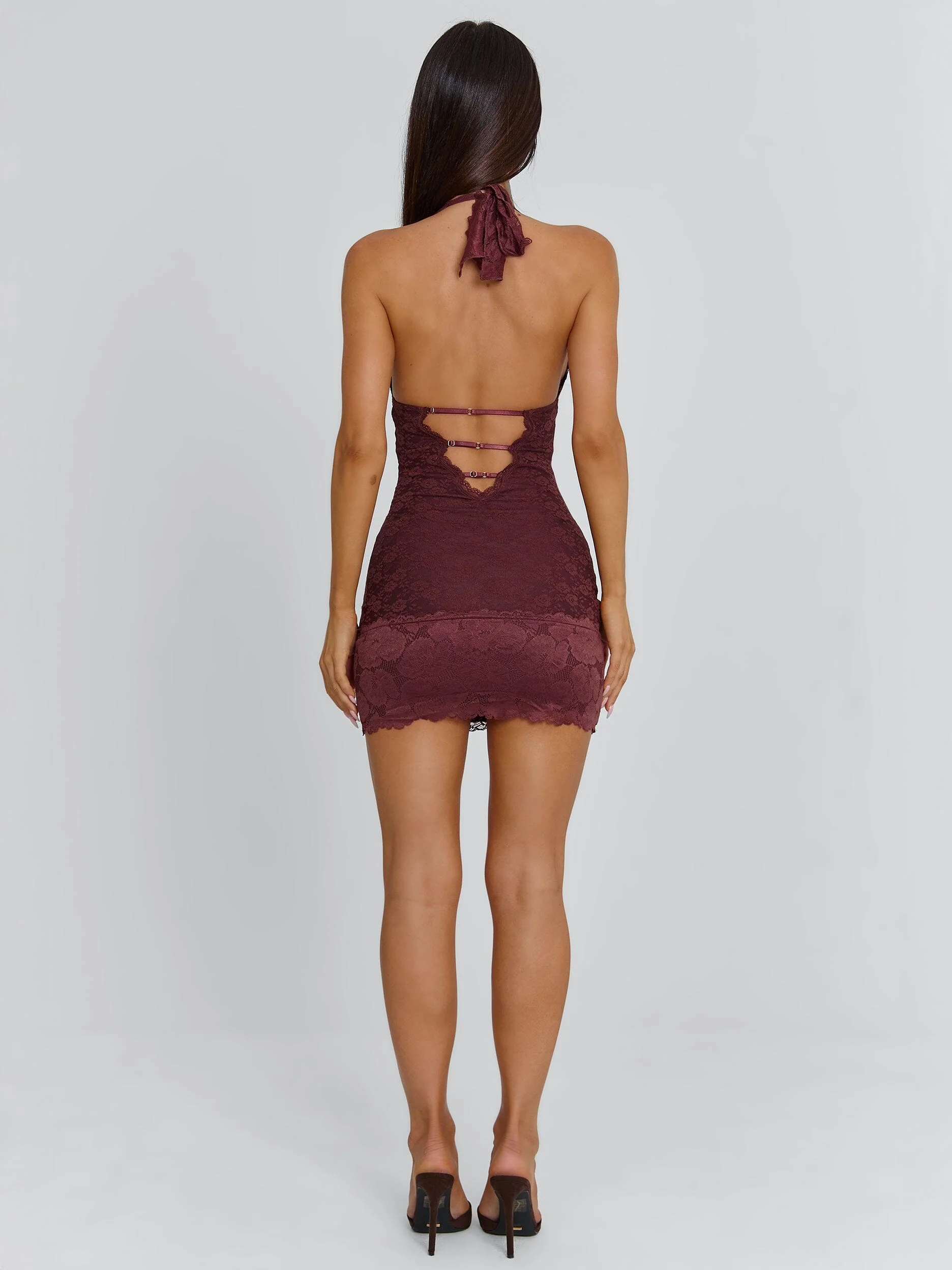 India Mini Dress Dark Mauve